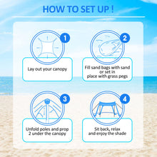 UPF 50+ Beach Canopy Sun Shade
