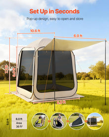4-8 Person Pop Up Screen House Tent