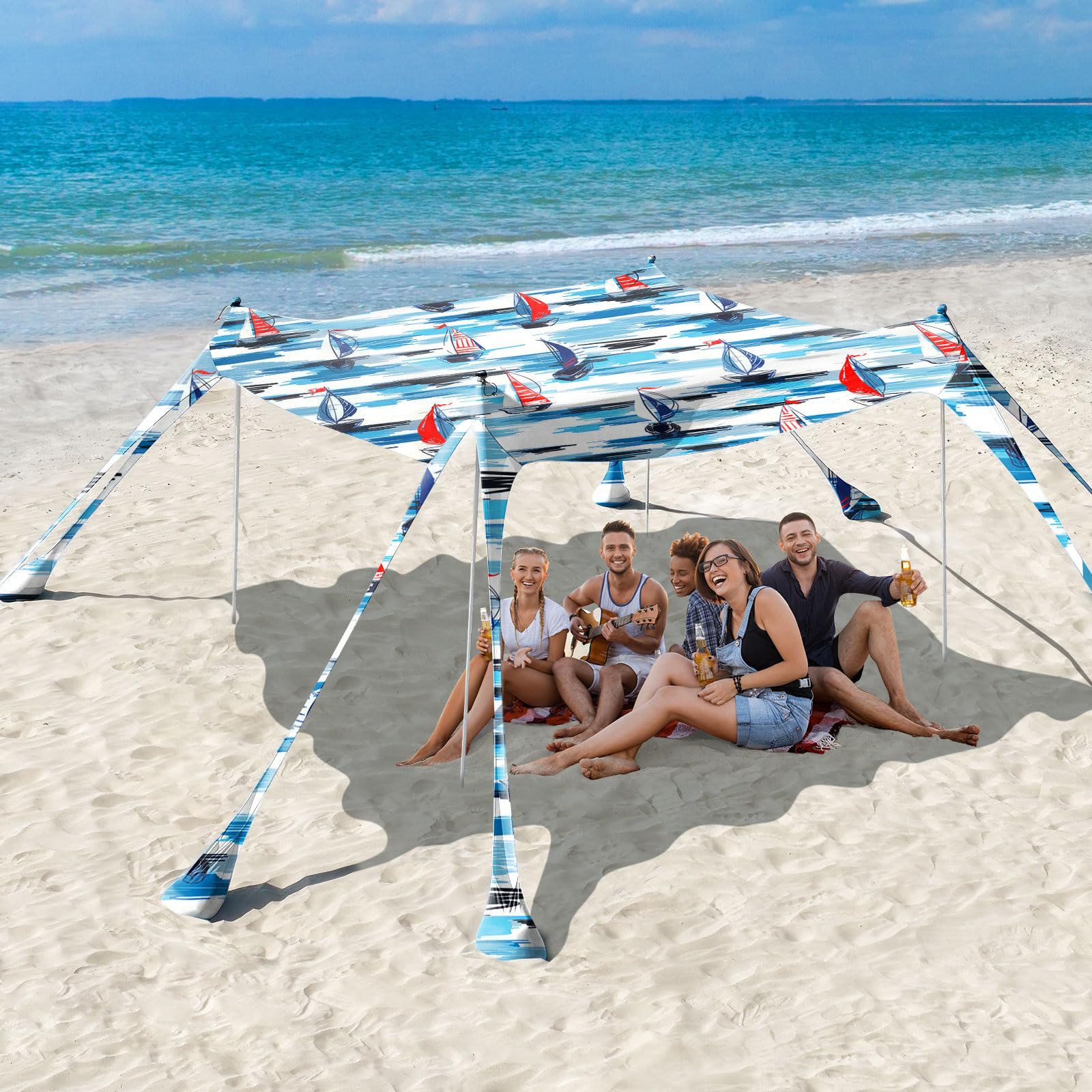 UPF 50+ Beach Shade Canopy