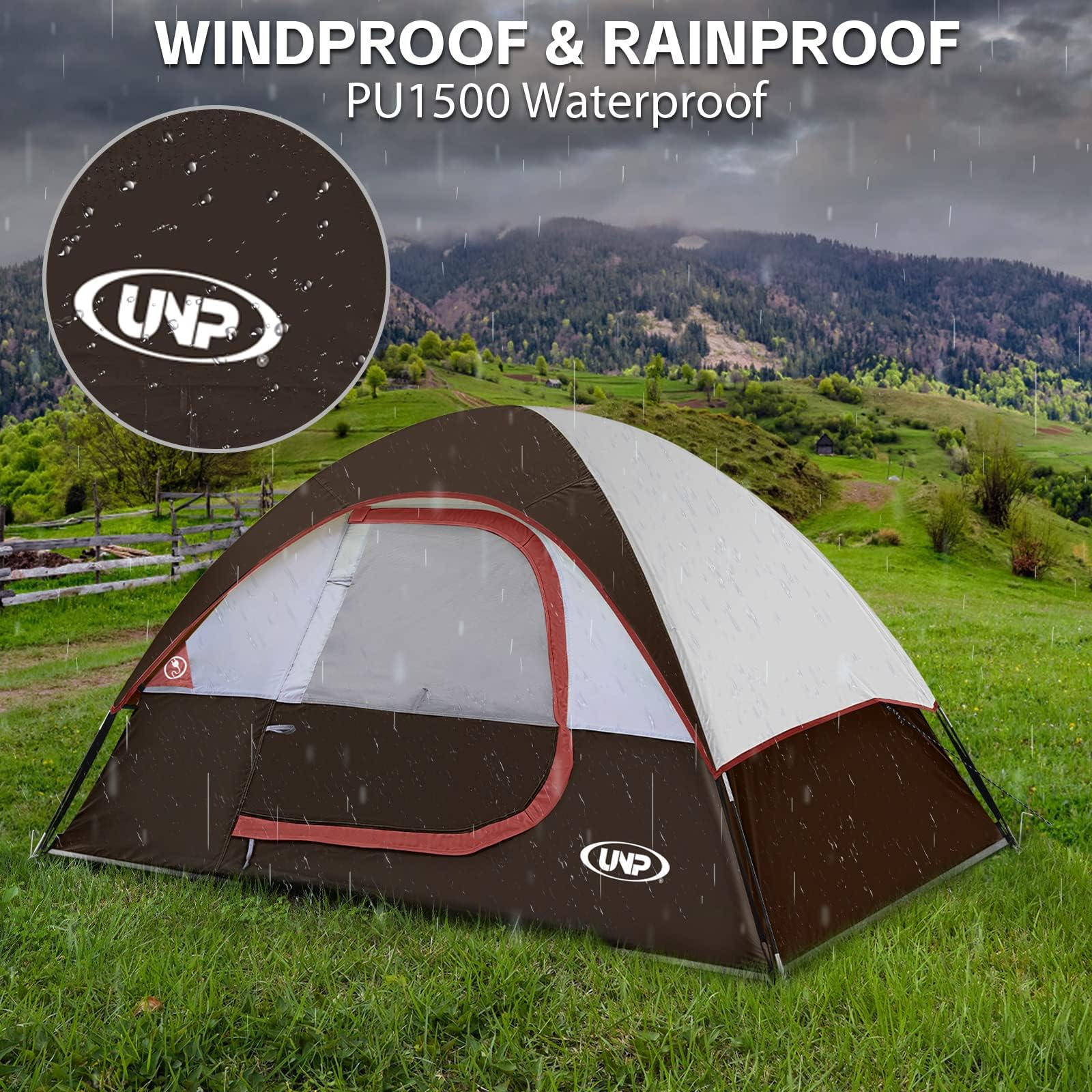 2-4 Person Waterproof Dome Camping Tent