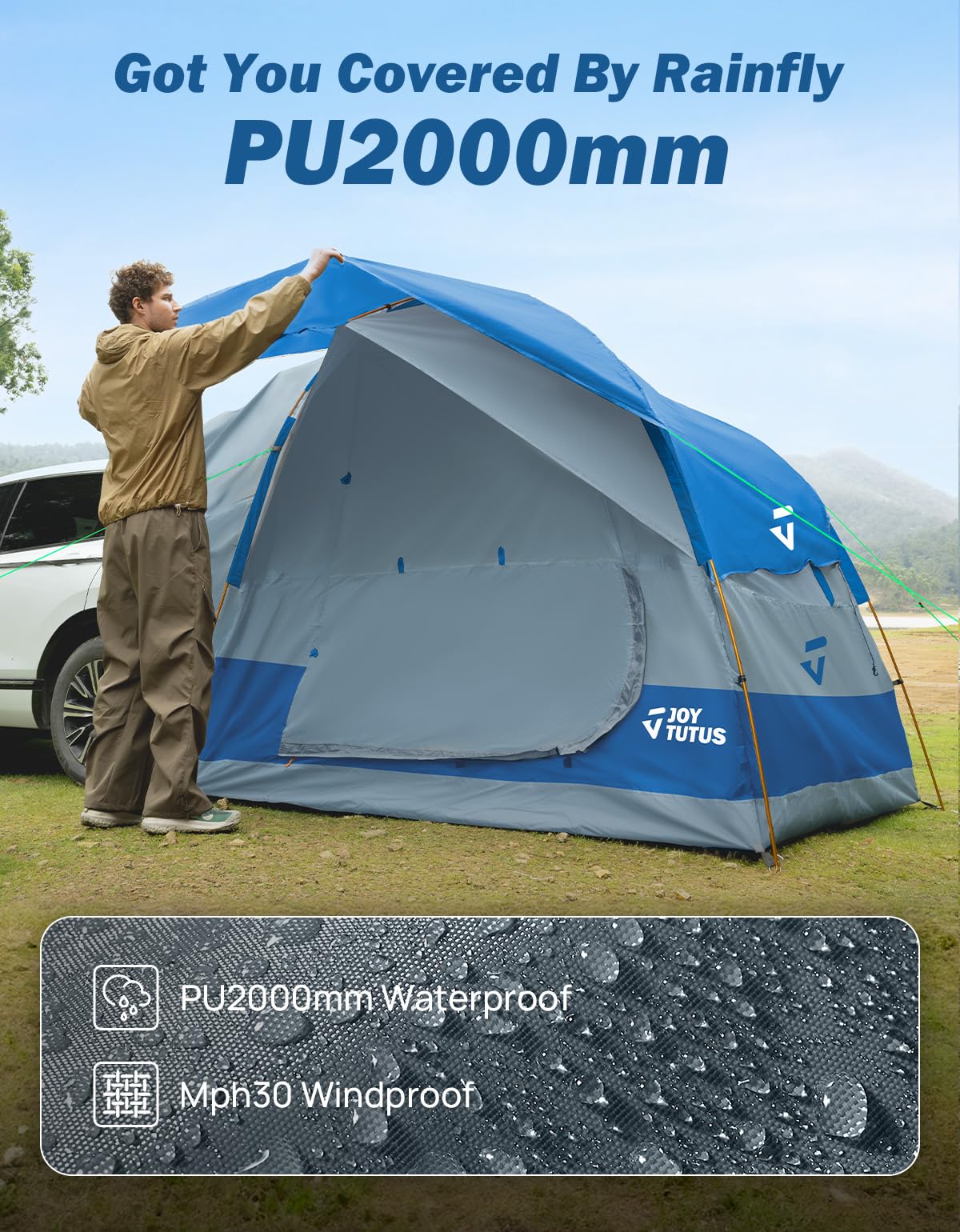 6-8 Person Waterproof SUV Camping Tent