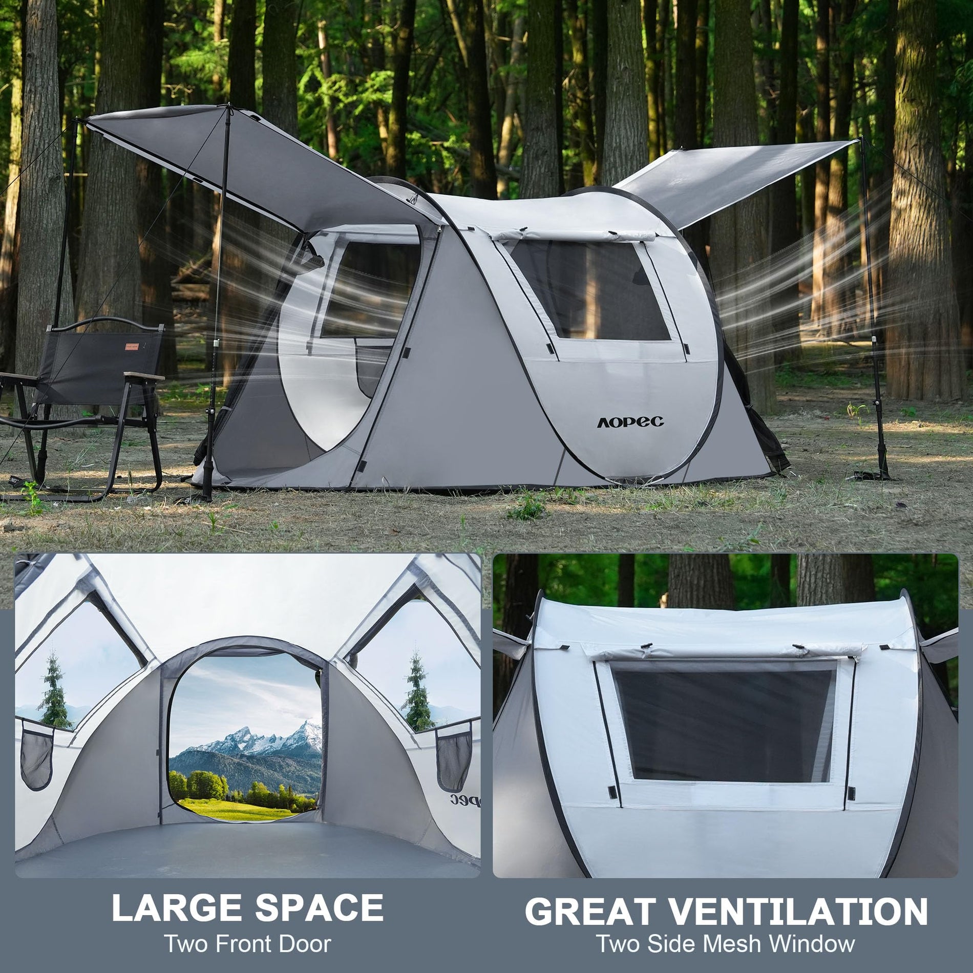 2-6 Person Waterproof Pop Up Tent