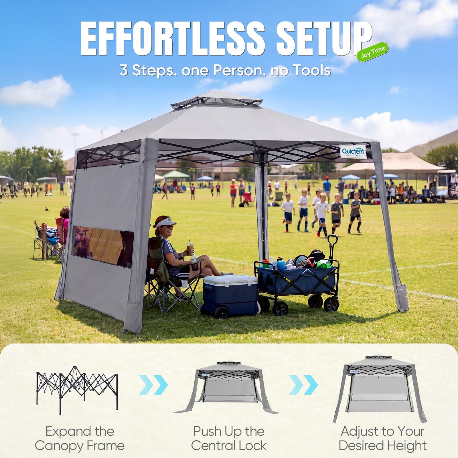 10x10 Pop Up Canopy Tent with Sidewall