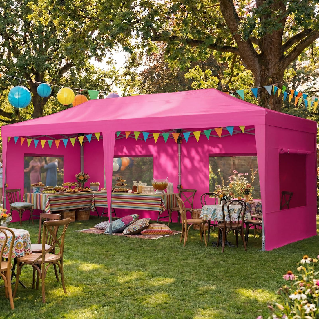 10x20 Pop Up Canopy Tent with Sidewalls