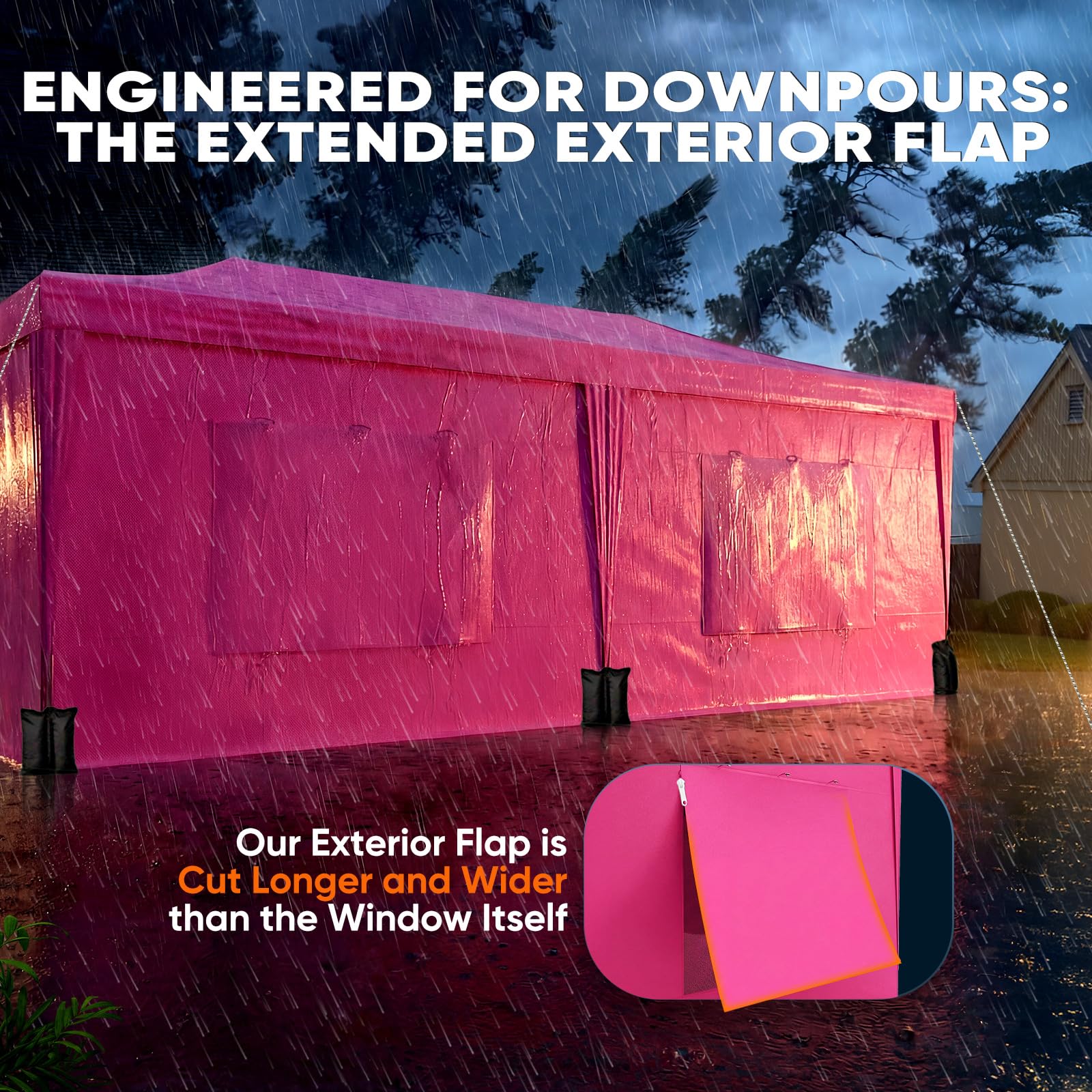 10x20 Pop Up Canopy Tent with Sidewalls