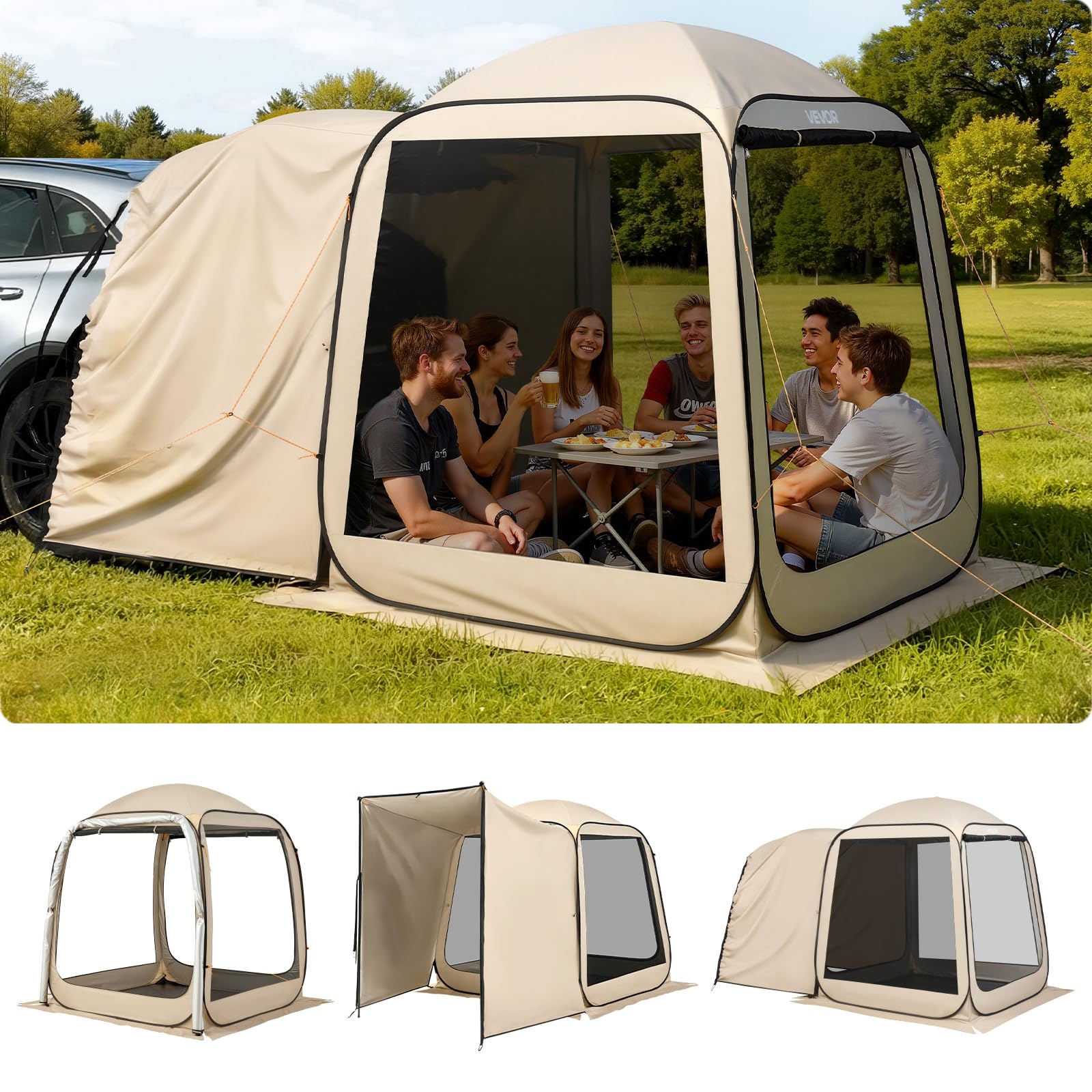 4-8 Person Pop Up Screen House Tent