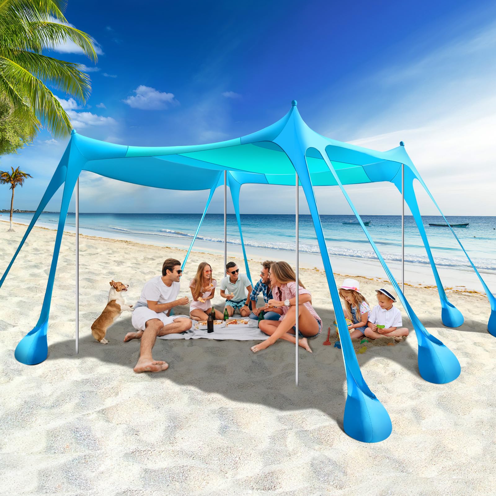 UPF 50+ Beach Shade Canopy