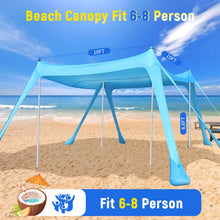 10x10 Beach Shade Canopy Tent UPF 50+