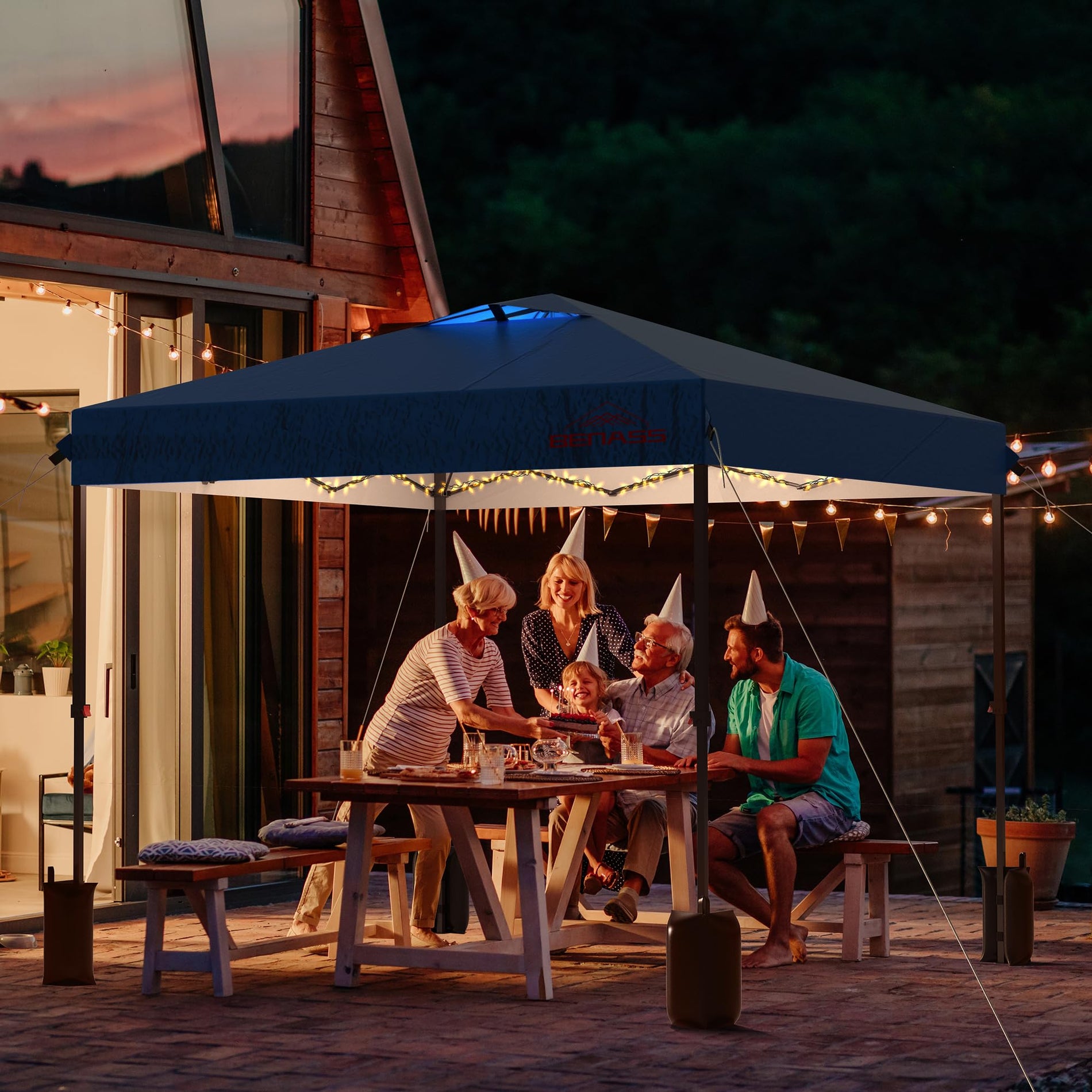Benass 10x10 Pop Up Canopy with 3 Sidewalls