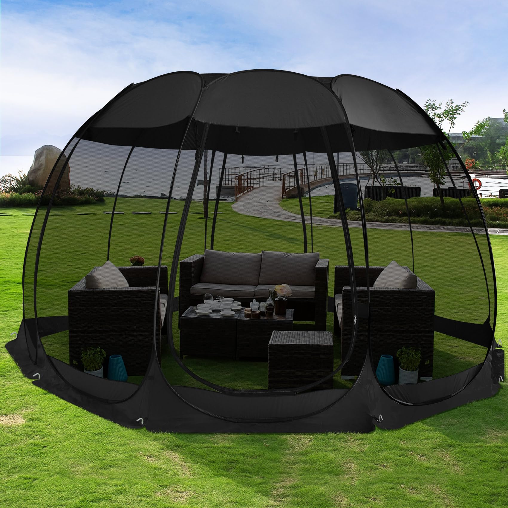 2-10 Person Pop Up Screen House Tent