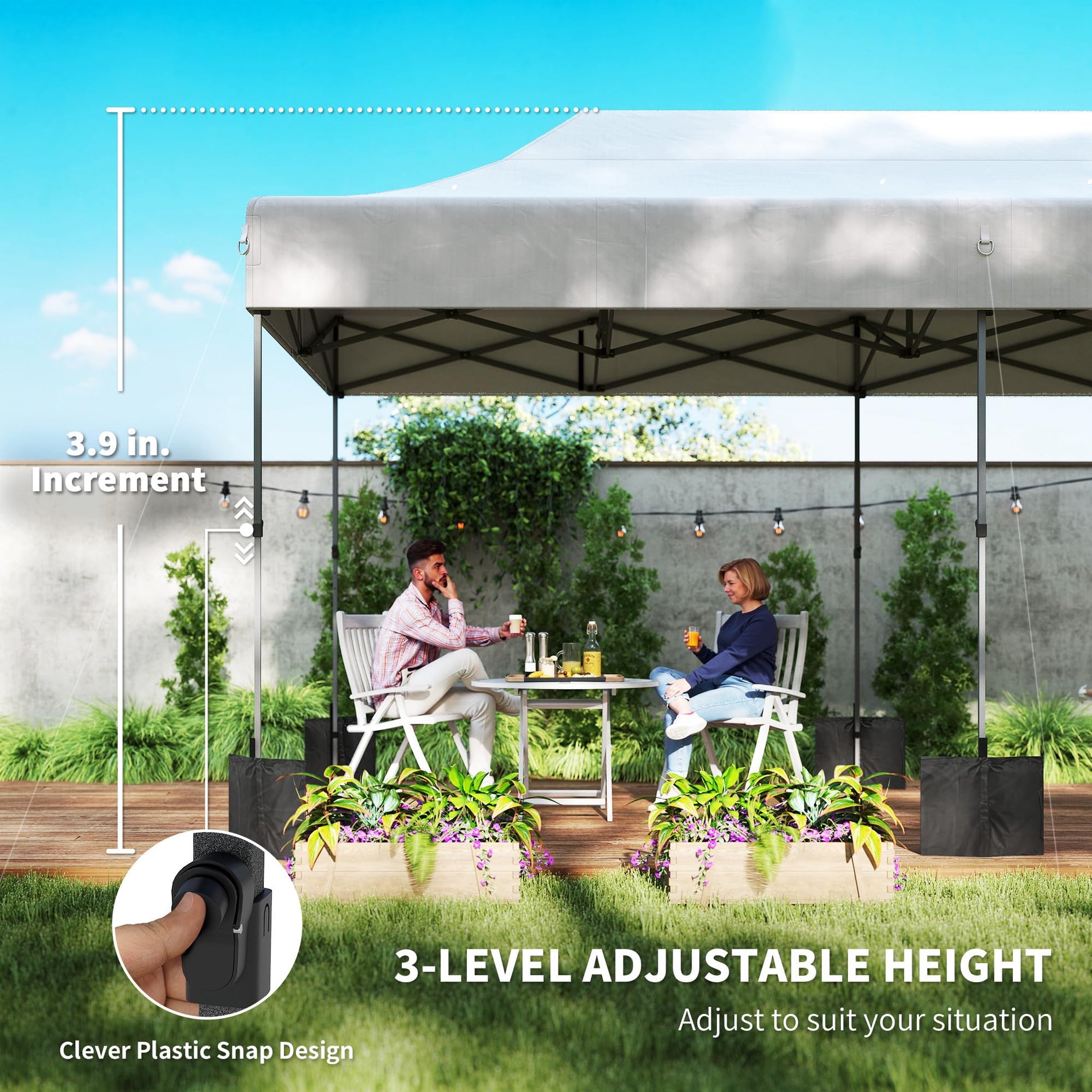 10x20 Heavy Duty Pop Up Canopy Tent