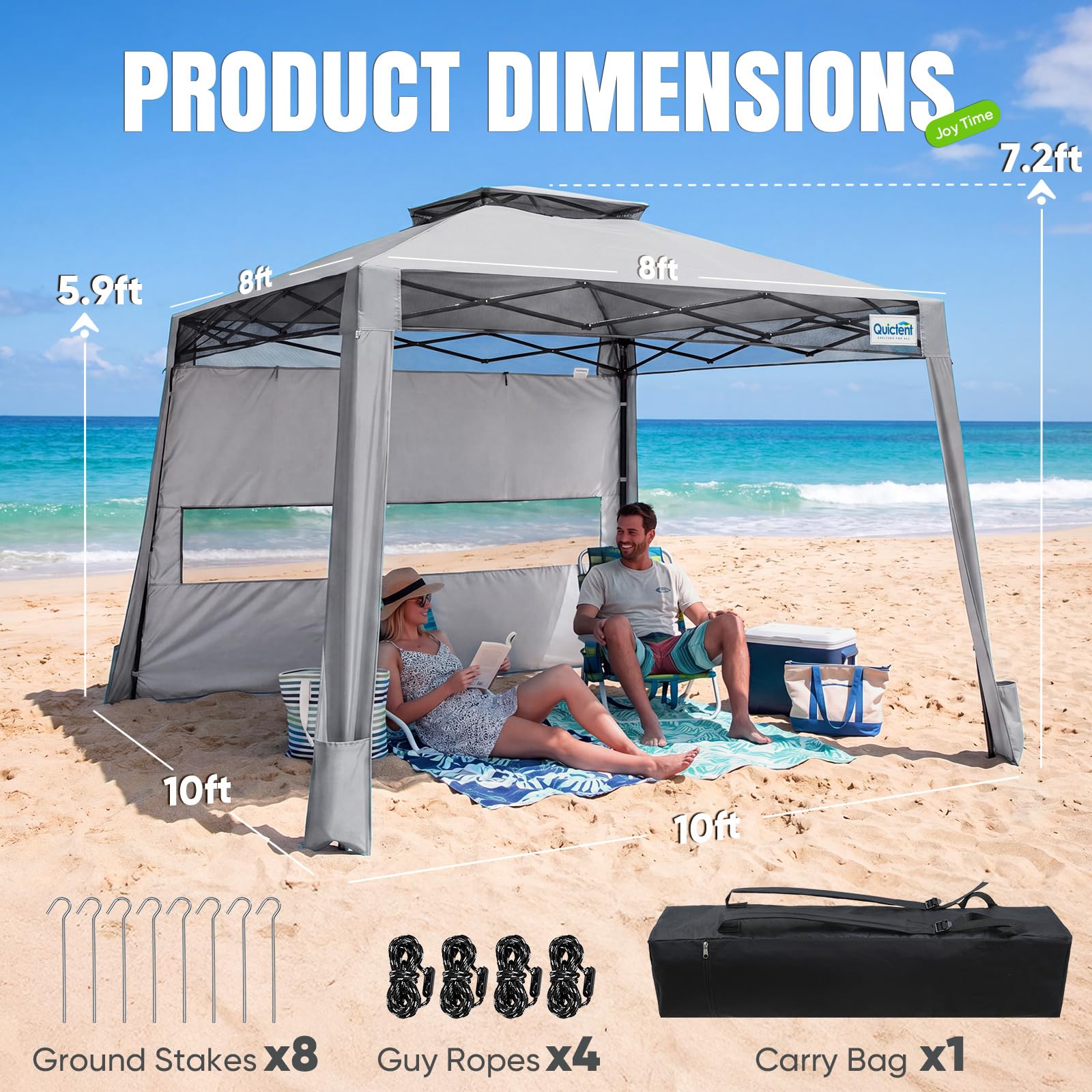 10x10 Pop Up Canopy Tent with Sidewall