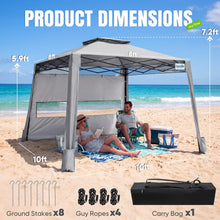 10x10 Pop Up Canopy Tent with Sidewall
