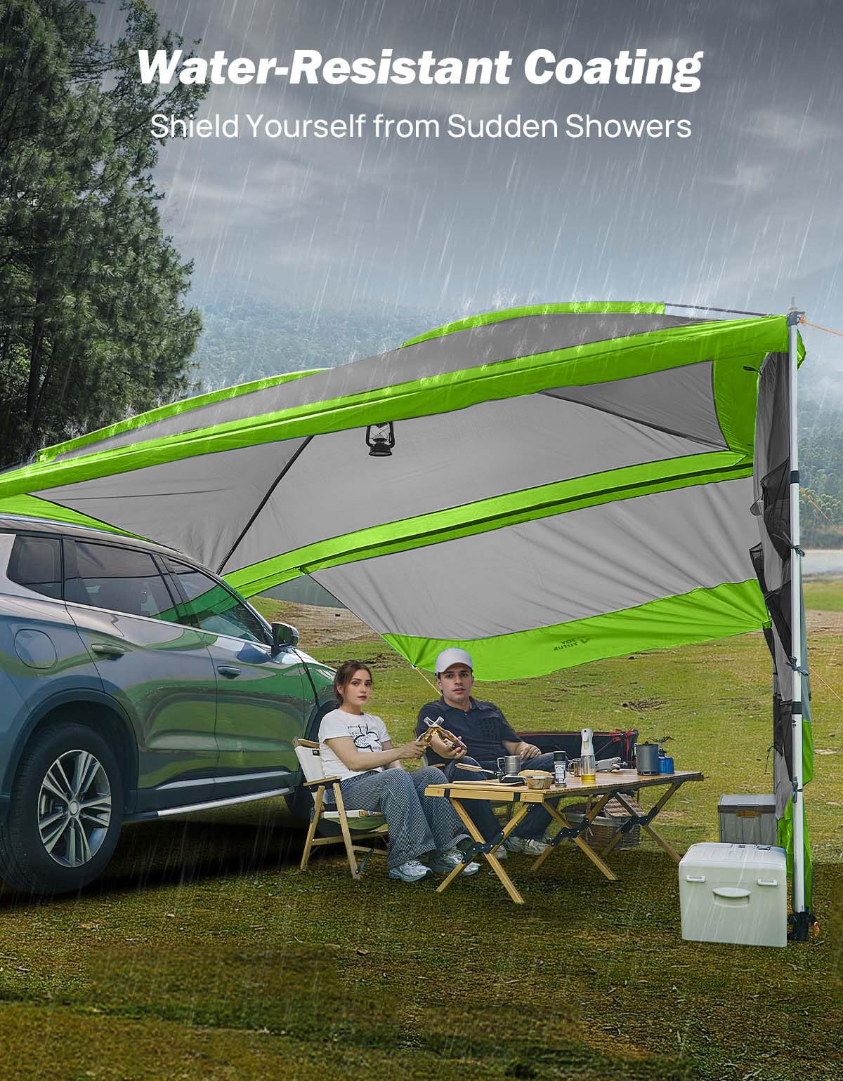 11.5x7.9 Vehicle Awning with Removable Sides