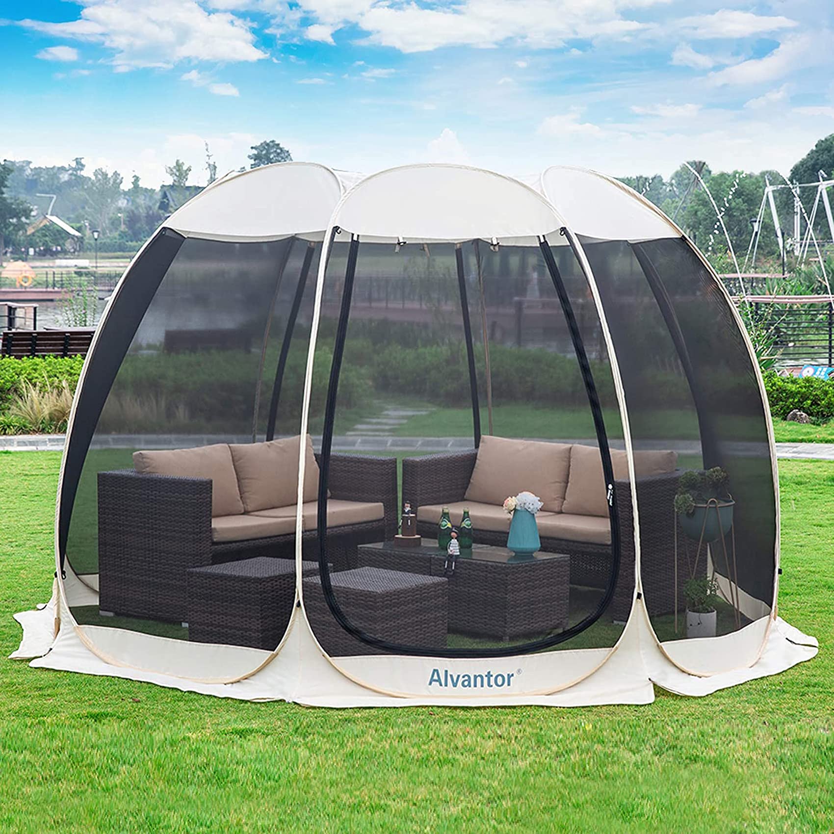 2-10 Person Pop Up Screen House Tent