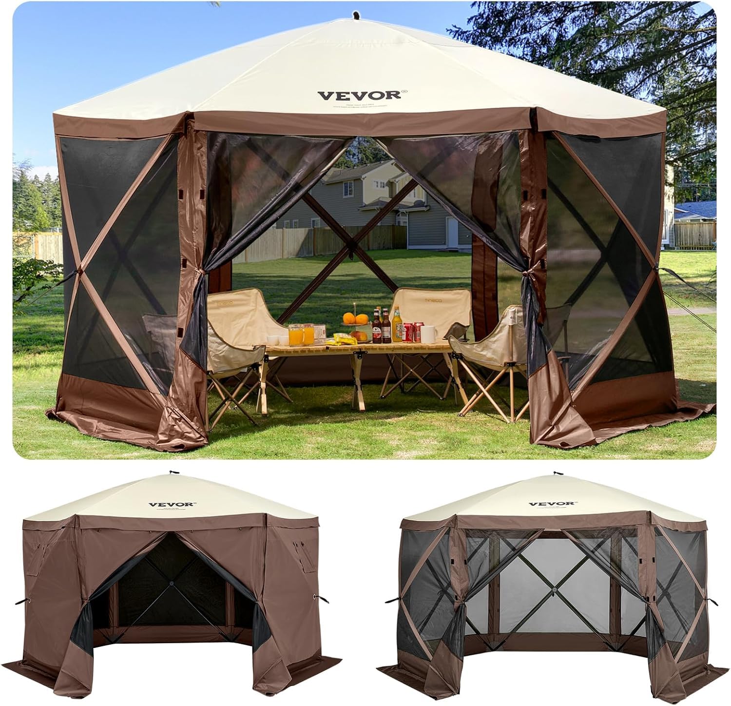 12x12 Pop Up Gazebo Tent with Privacy Panels