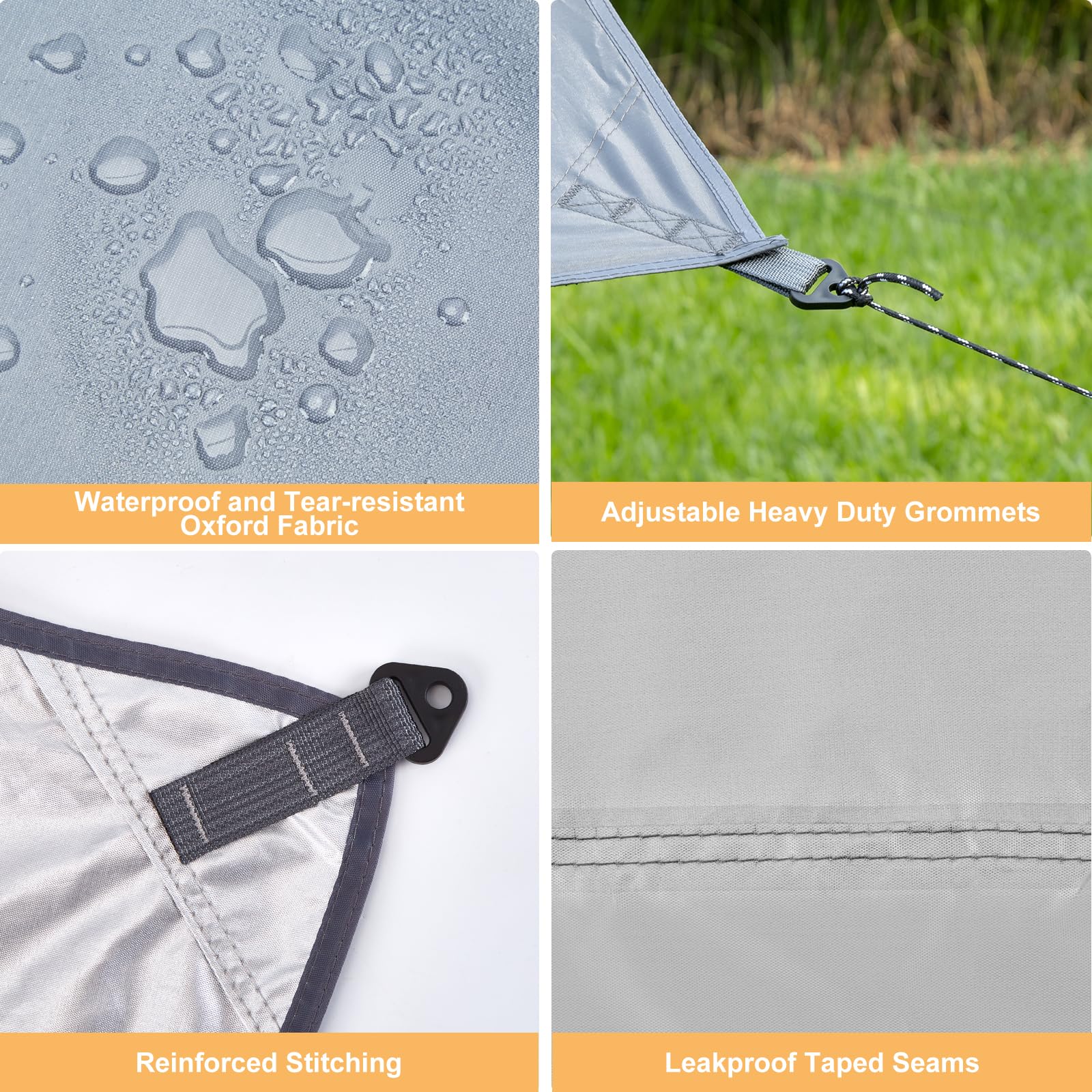 16x12 Waterproof Camping Tarp Canopy