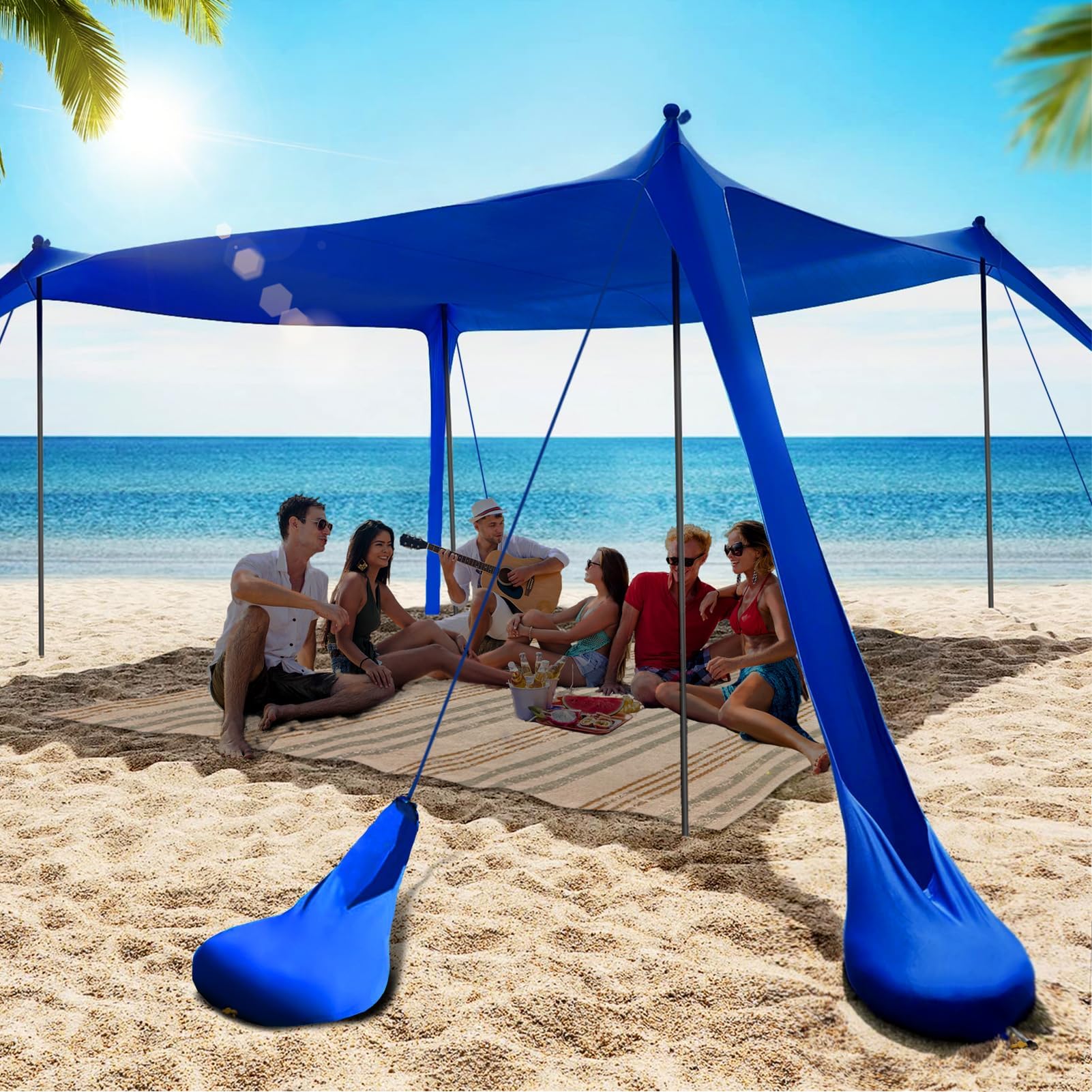 besuhot Beach Tent Sun Shelter 10x10FT