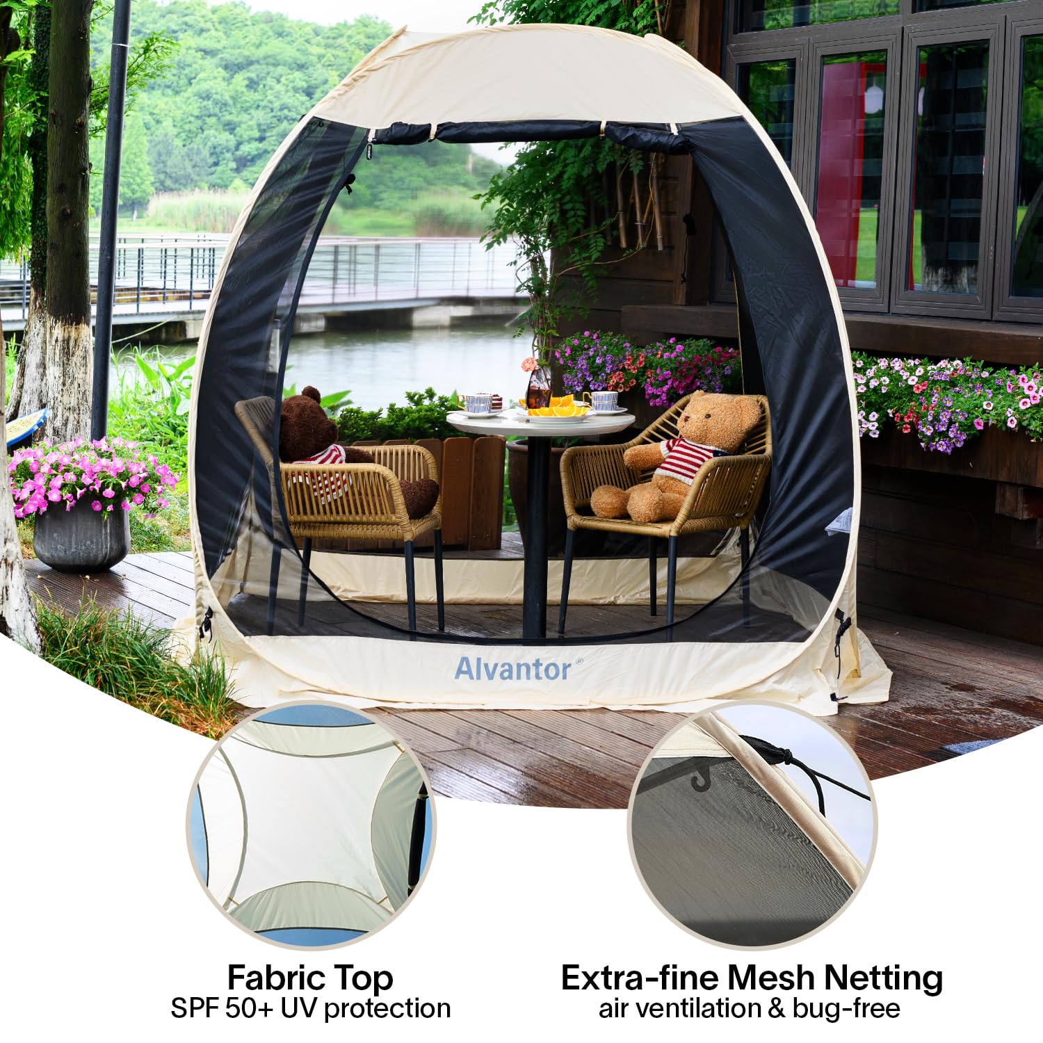 2-10 Person Pop Up Screen House Tent