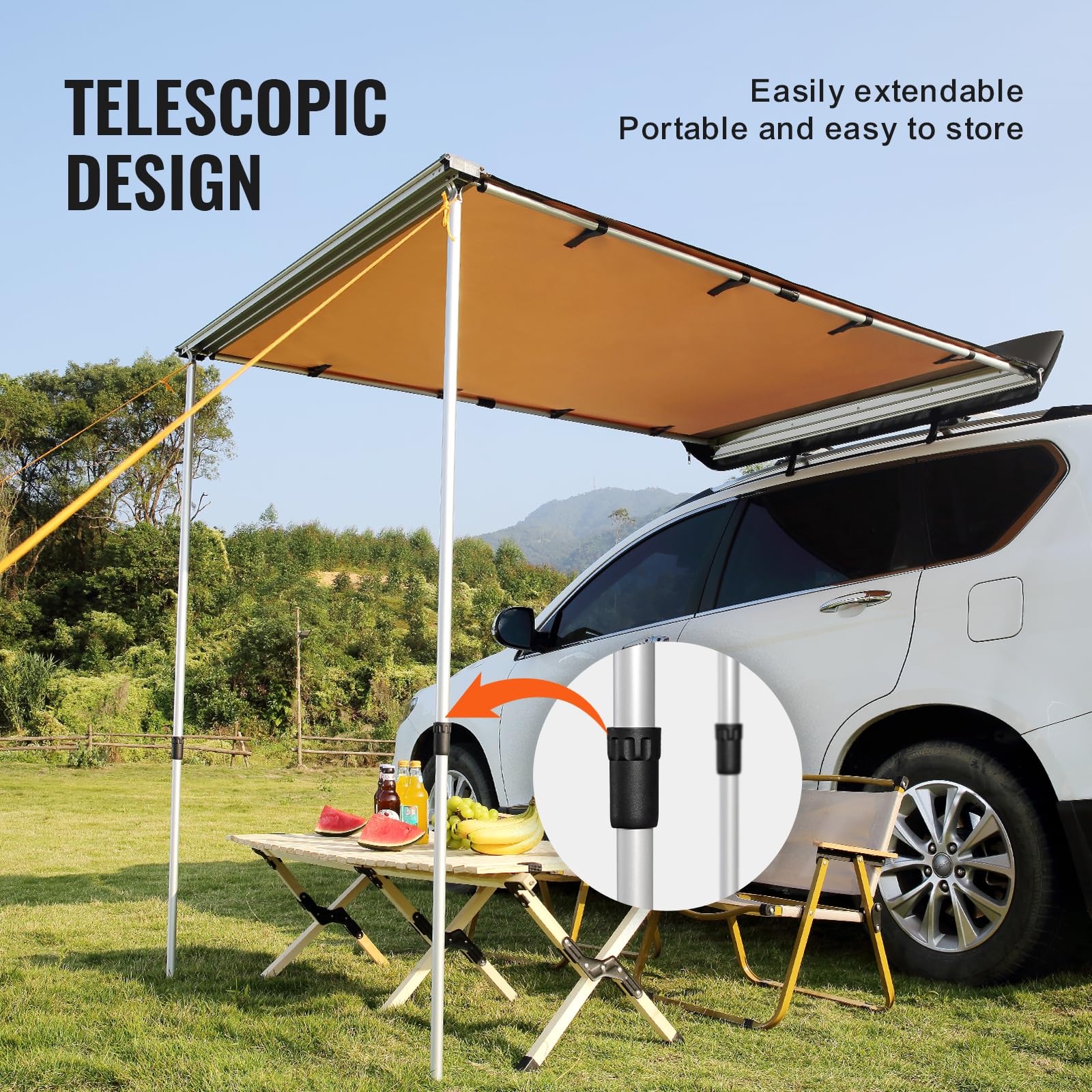 6.6x8.2 Pull-Out Vehicle Side Awning