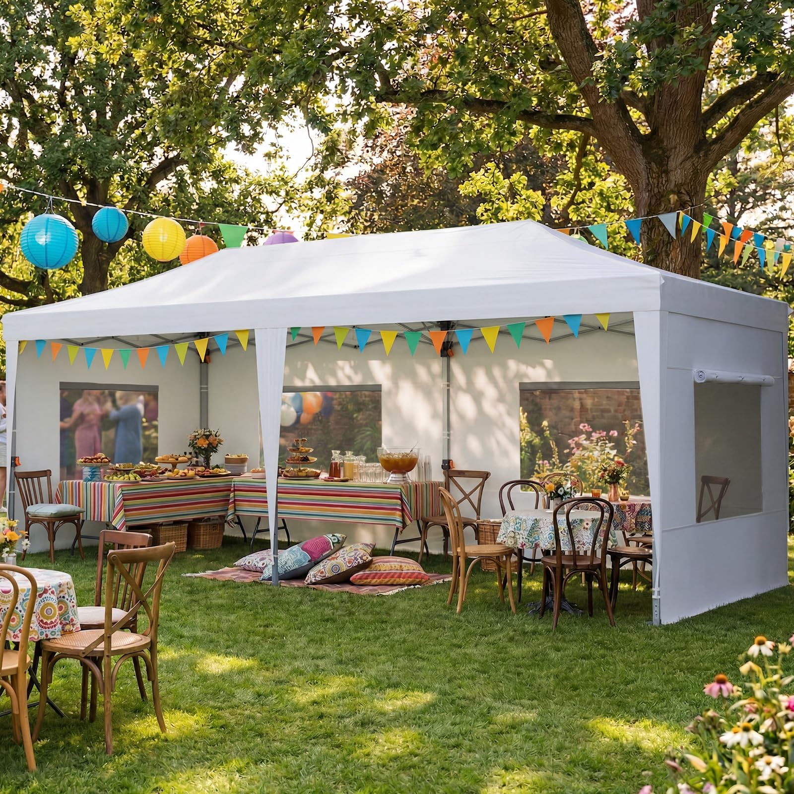 10x20 Pop Up Canopy Tent with Sidewalls