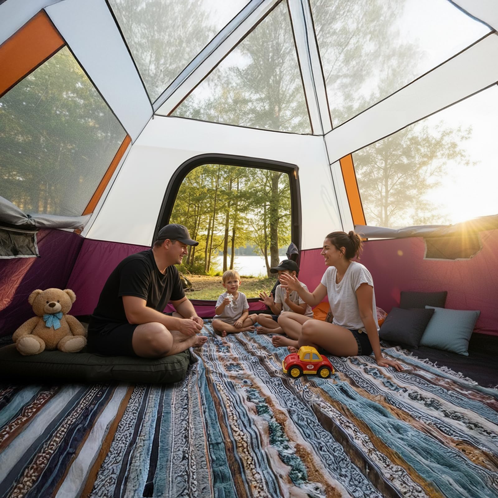 4-6 Person Instant Cabin Camping Tent Windproof