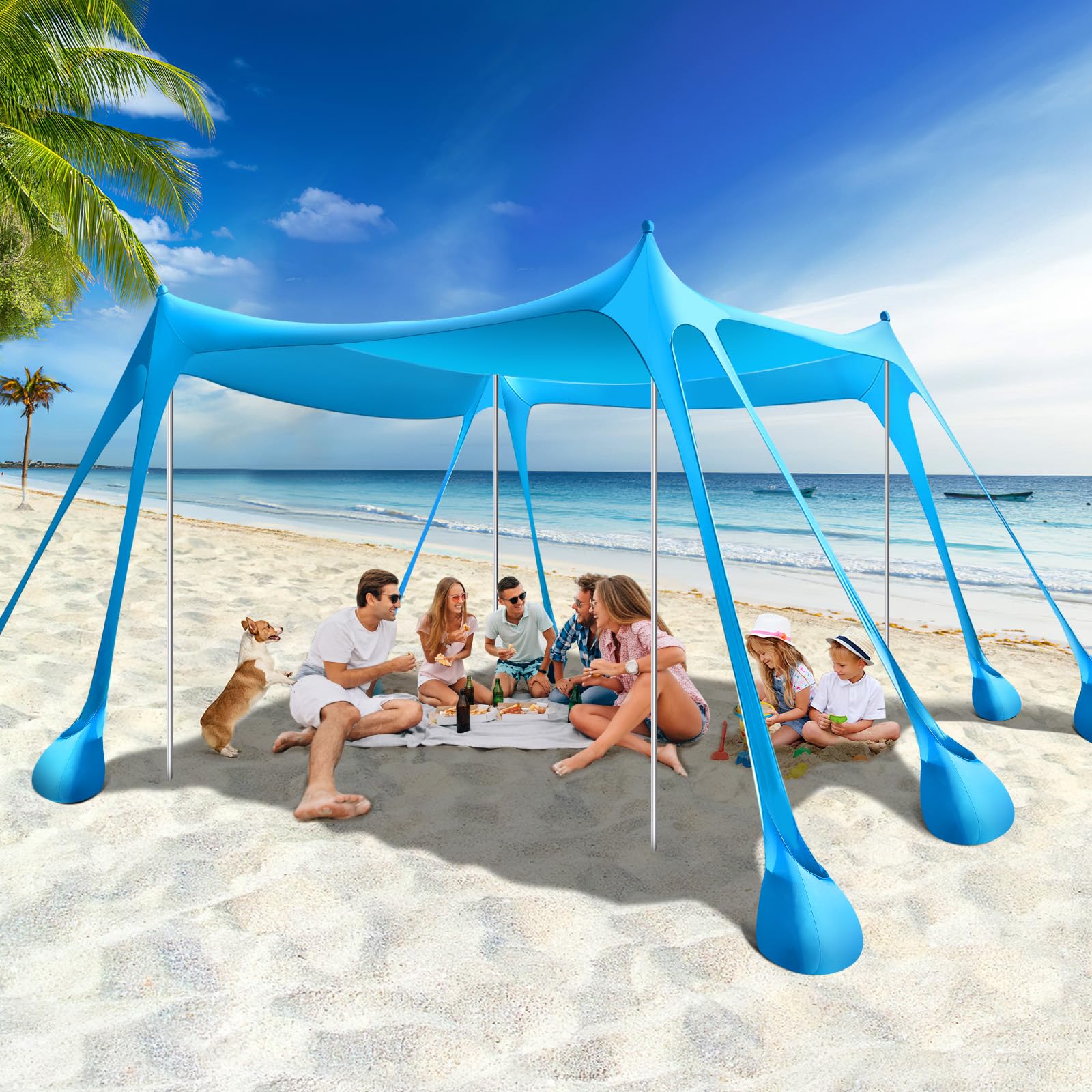 UPF 50+ Beach Shade Canopy