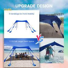 besuhot Beach Tent Sun Shelter 10x10FT