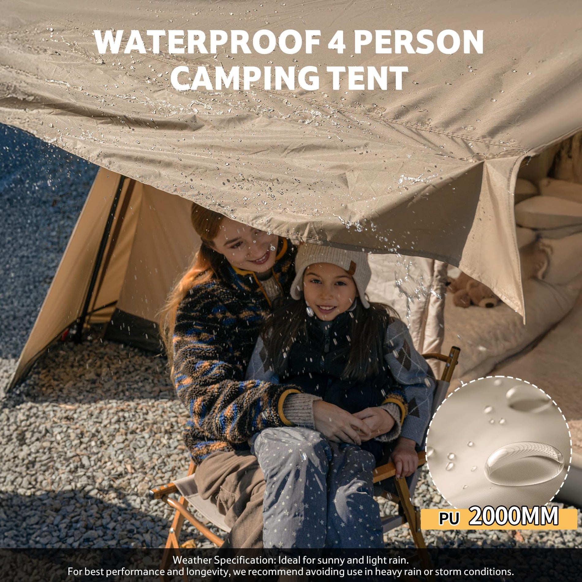 4-8 Person Instant Camping Tent Full Rainfly