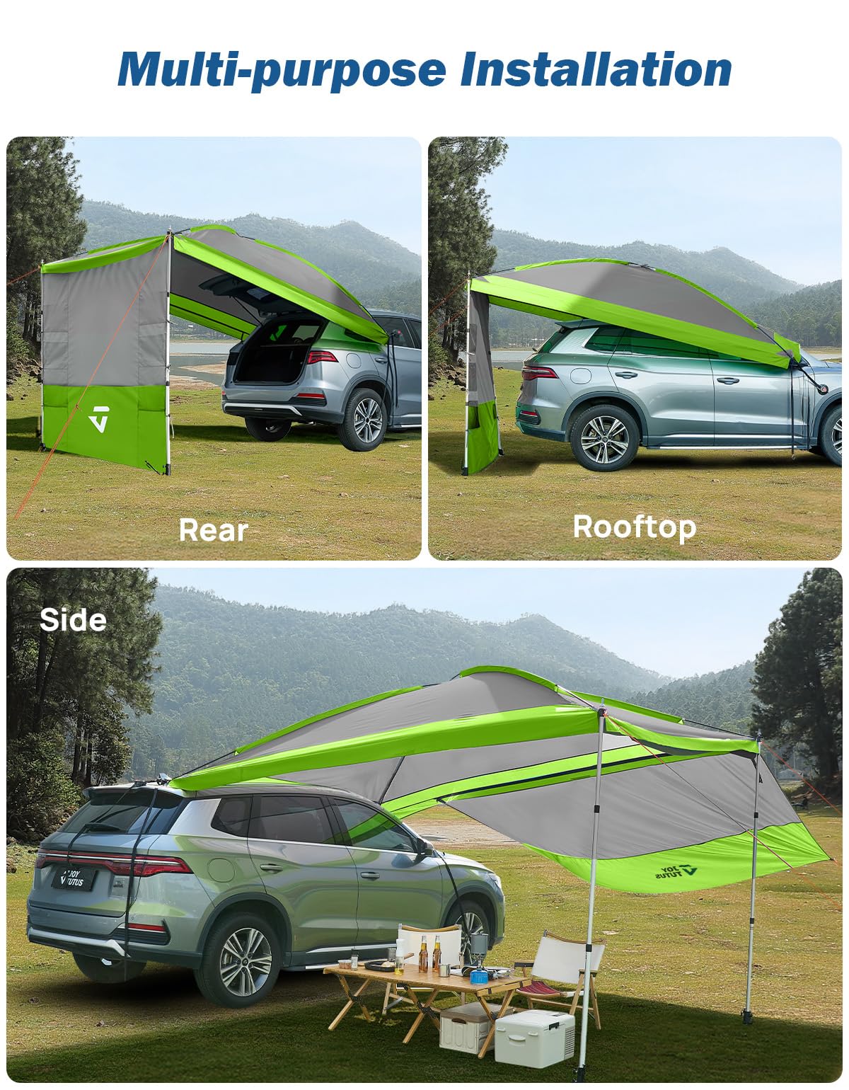 11.5x7.9 Vehicle Awning with Removable Sides