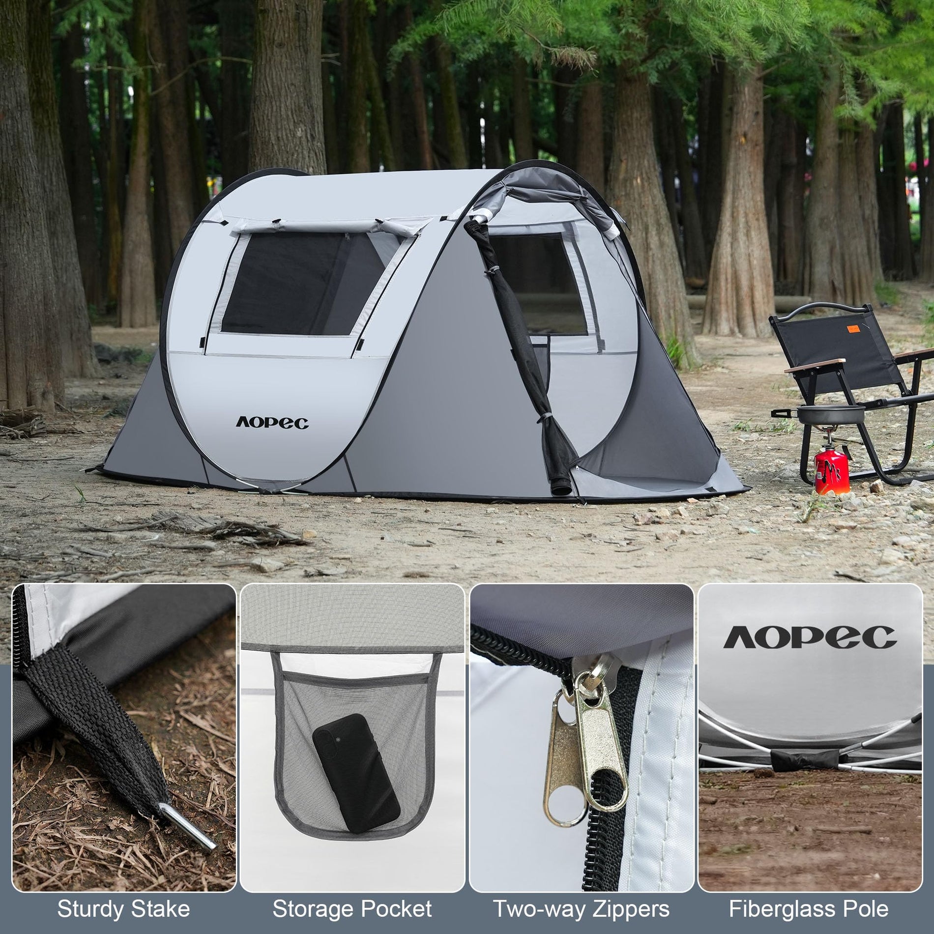 2-6 Person Waterproof Pop Up Tent