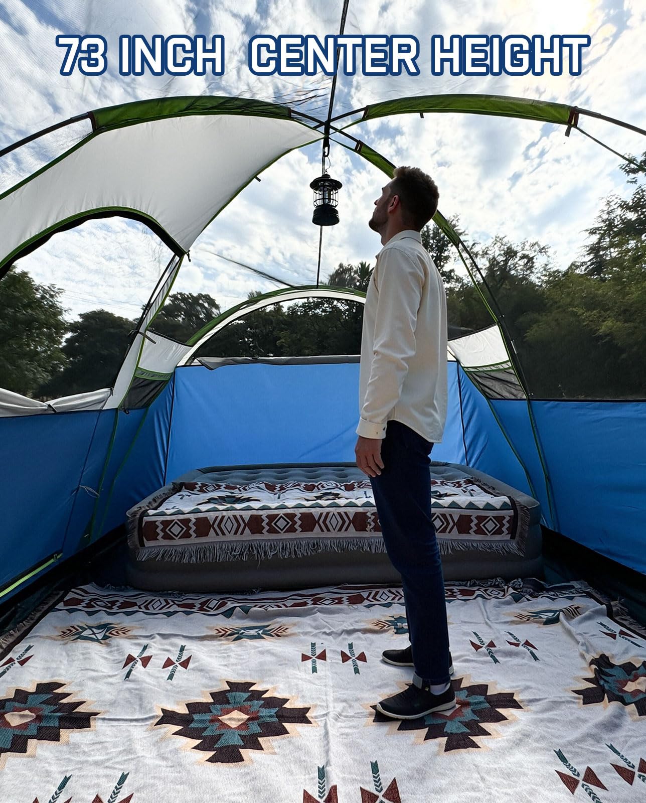 8-Person 3-Room Family Dome Camping Tent