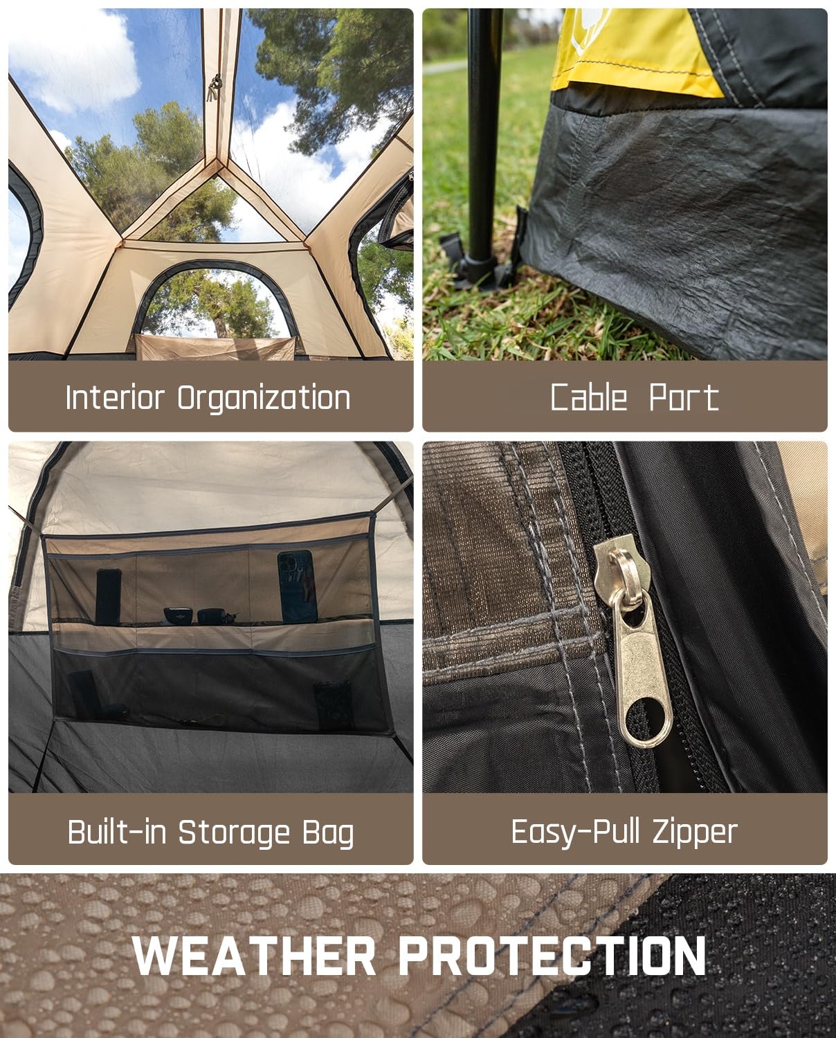 6-12 Person Instant Cabin Camping Tent