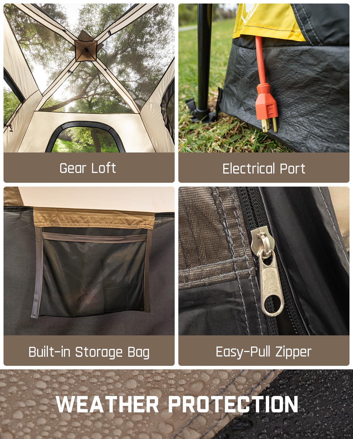 4-10 Person Instant Cabin Camping Tent