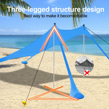 UPF 50+ Beach Canopy Sun Shade