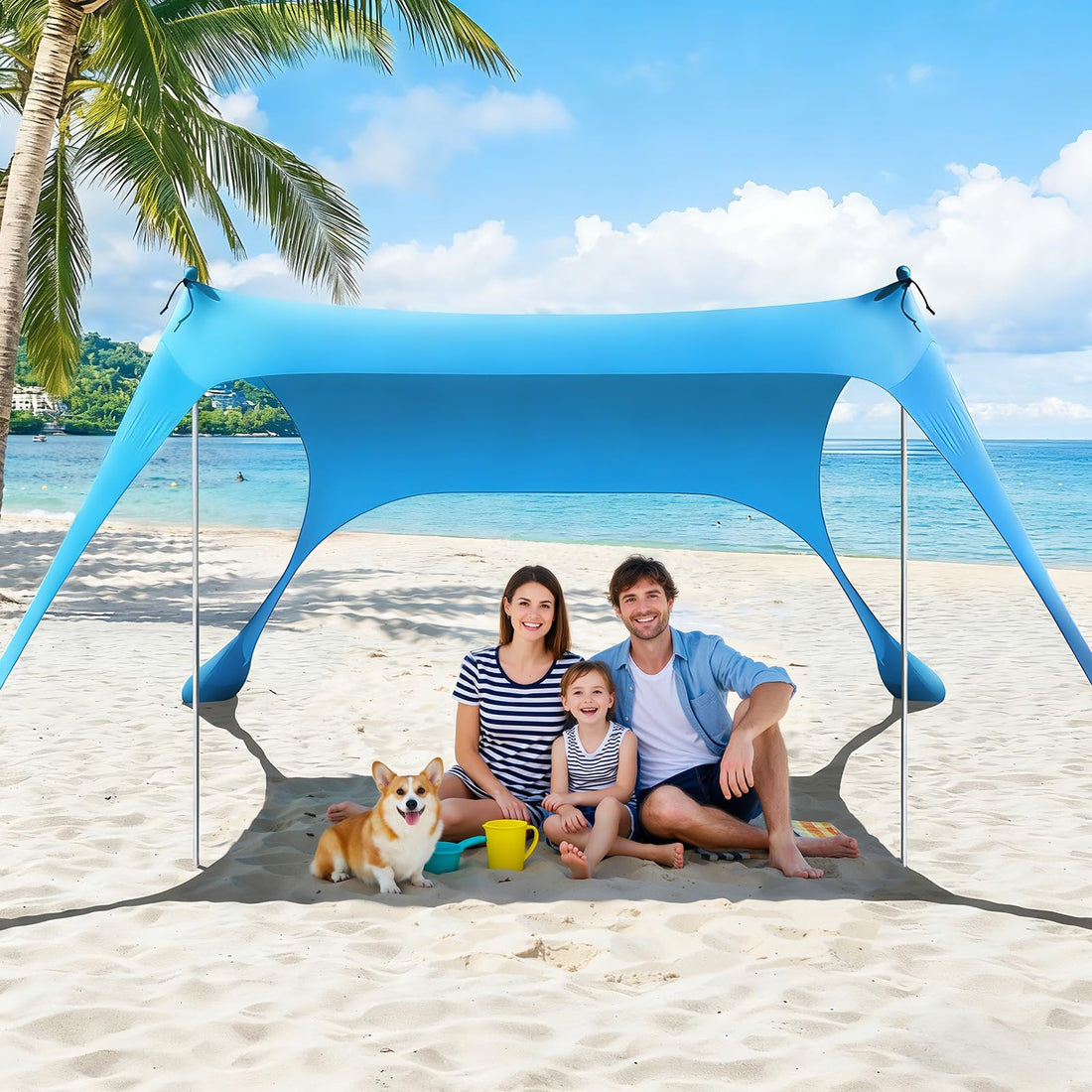 UPF 50+ Beach Shade Canopy