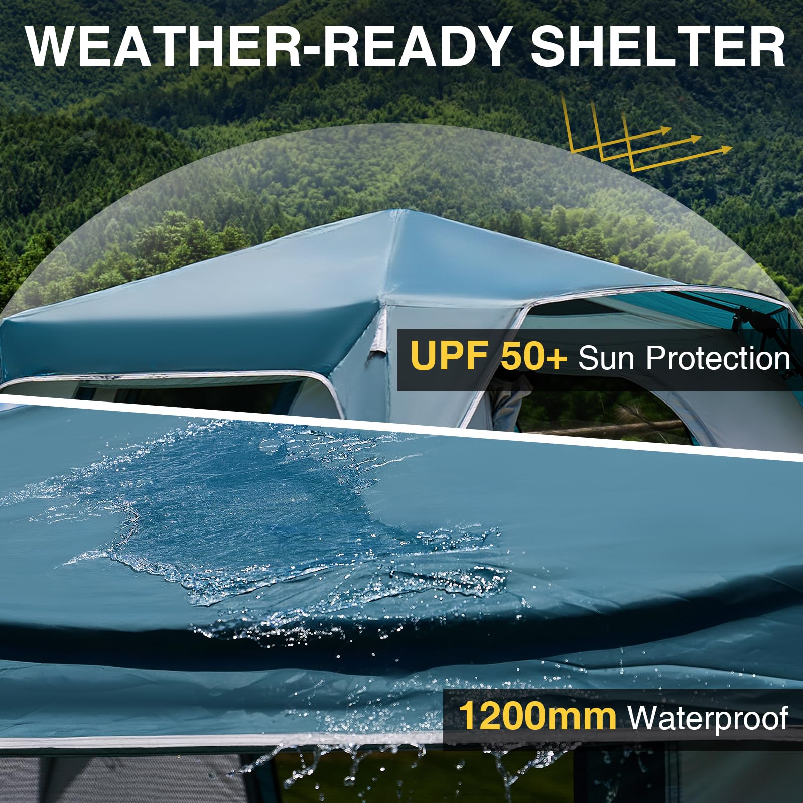 6-Person Instant Family Cabin Tent Waterproof