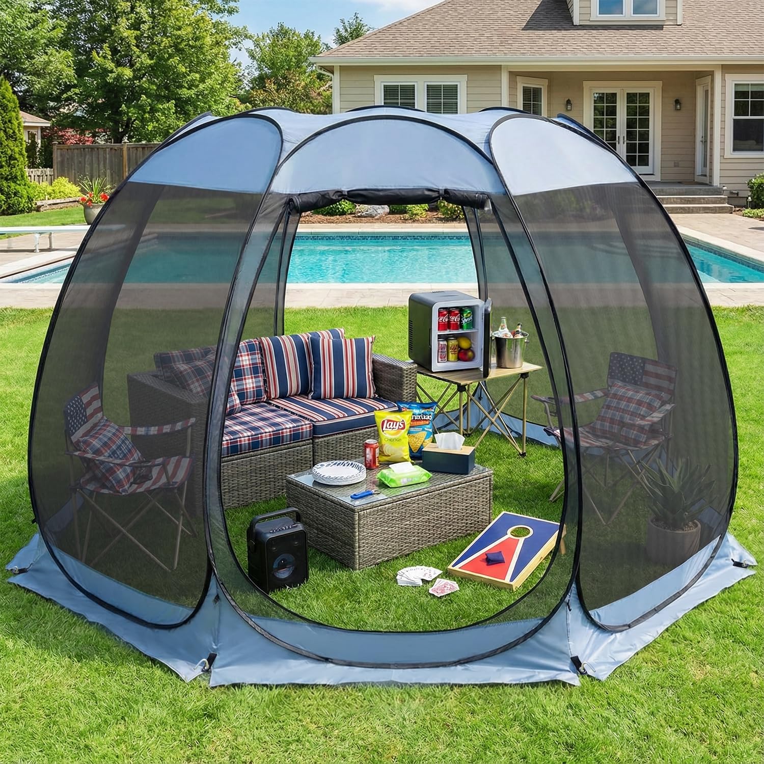2-10 Person Pop Up Screen House Tent