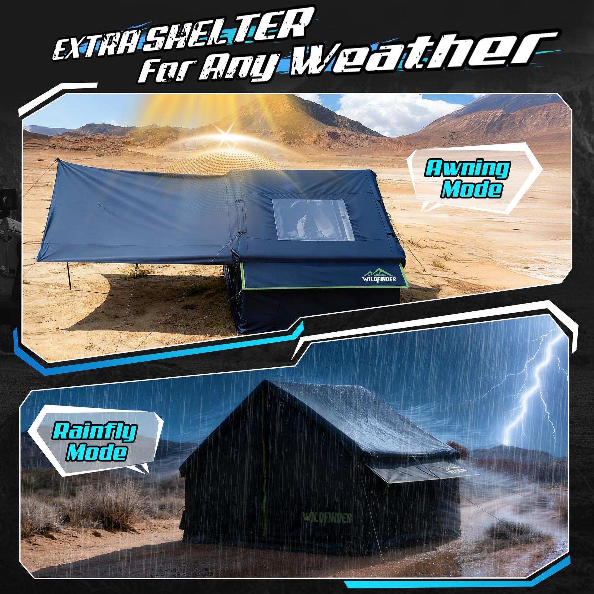 Inflatable Glamping Tent with Skylight & Stove Jack