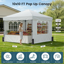 10x10 One-Push Pop Up Canopy Tent