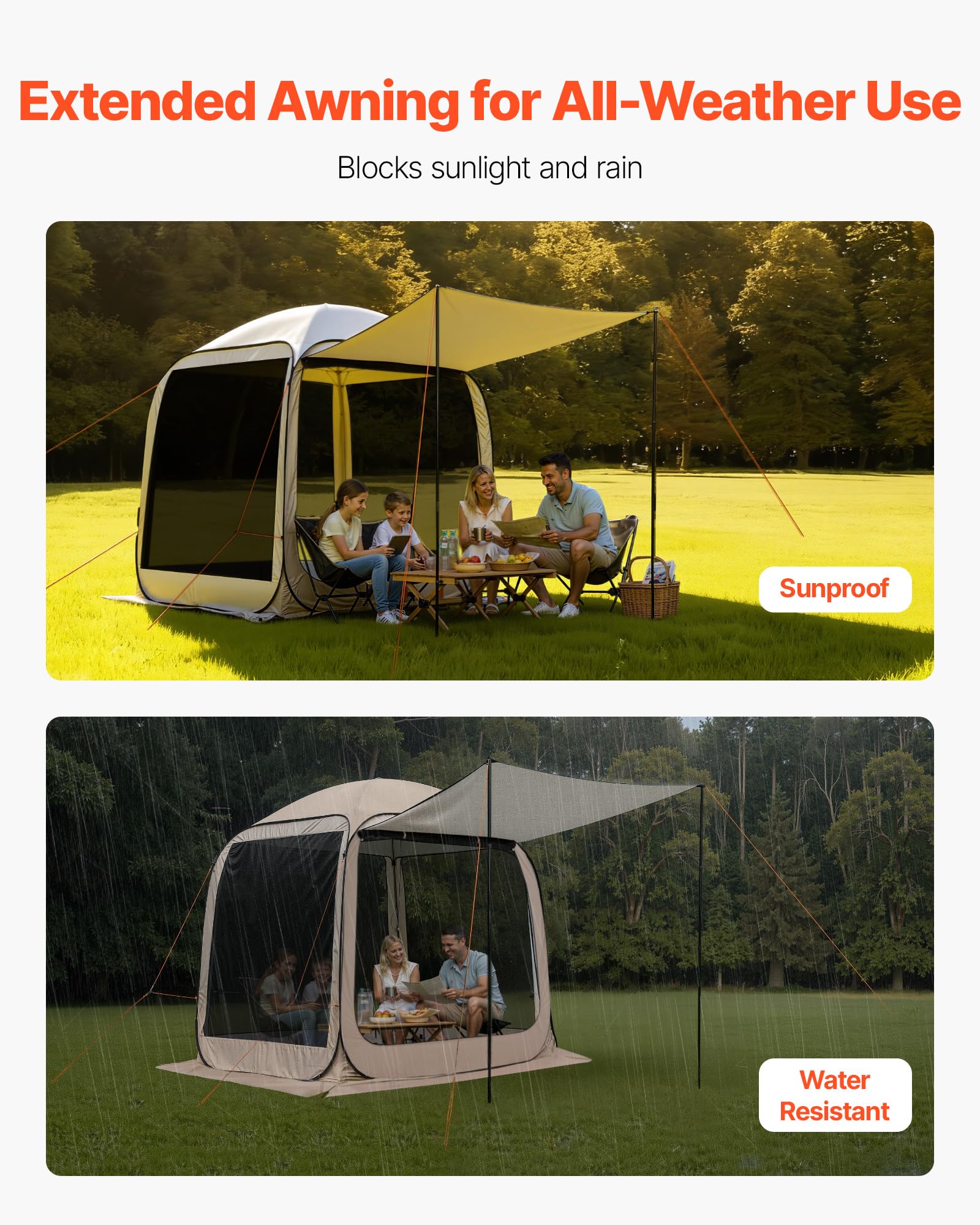 4-8 Person Pop Up Screen House Tent