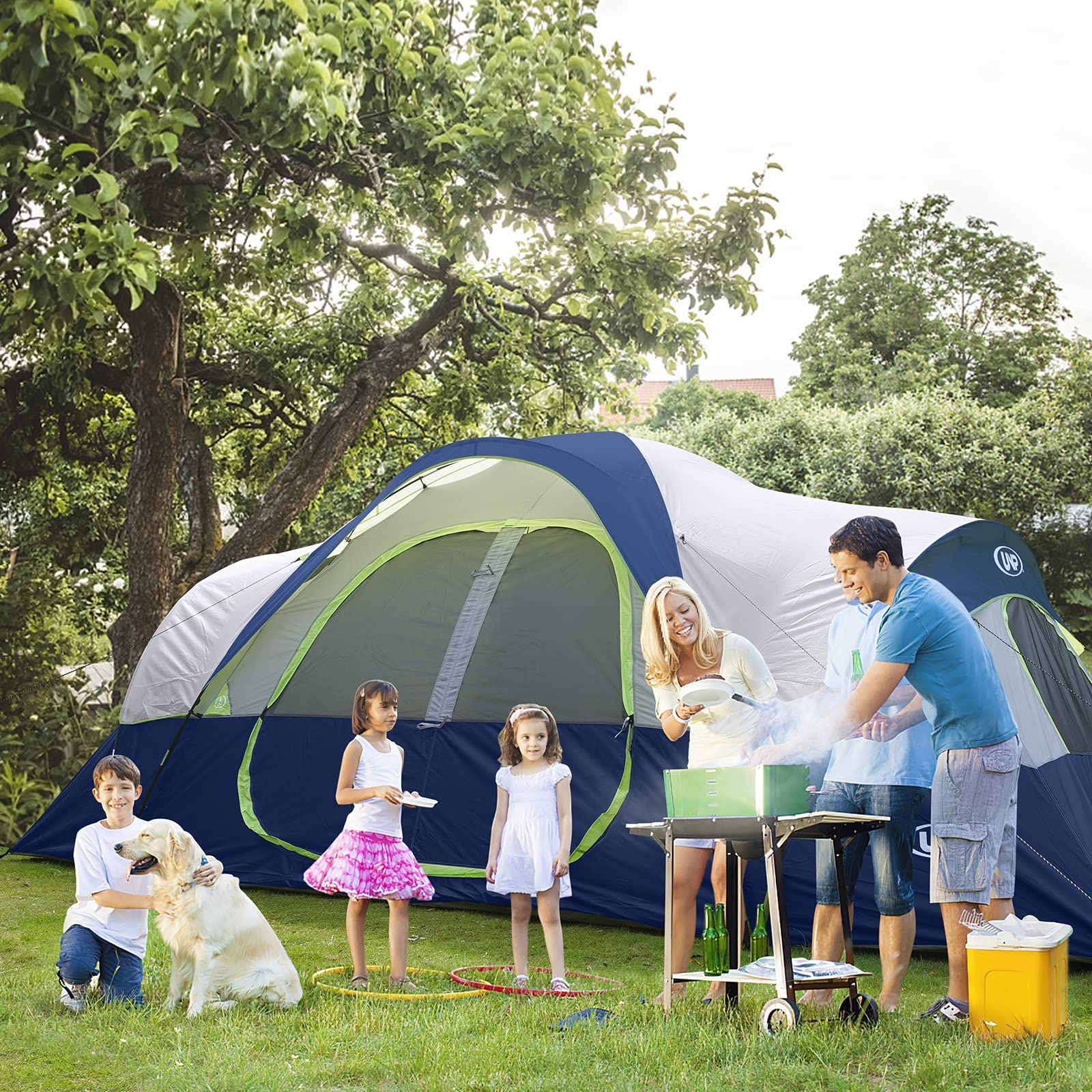 10-Person Family Camping Tent 2-Room Waterproof