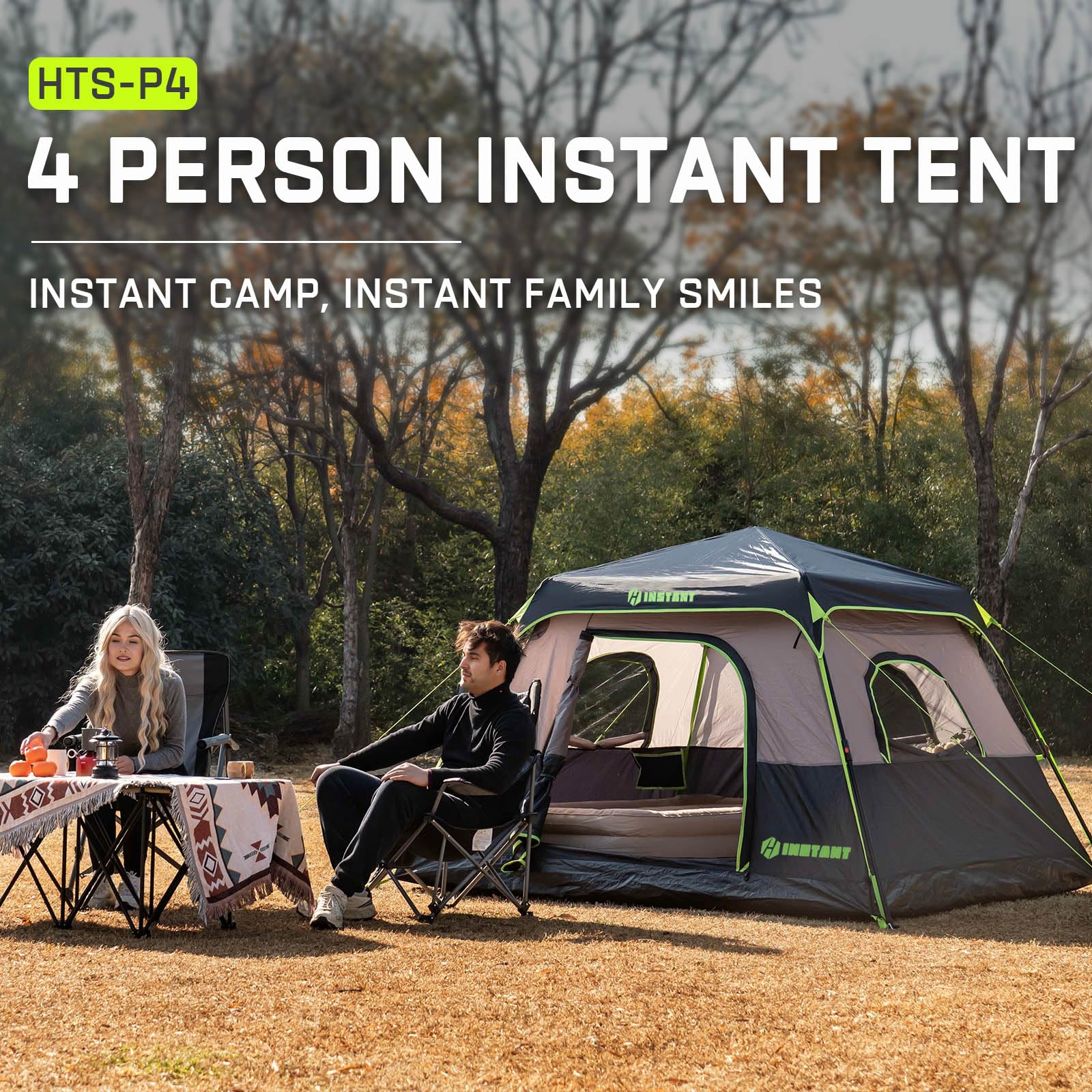 4-10 Person Instant Pop Up Cabin Tent Waterproof