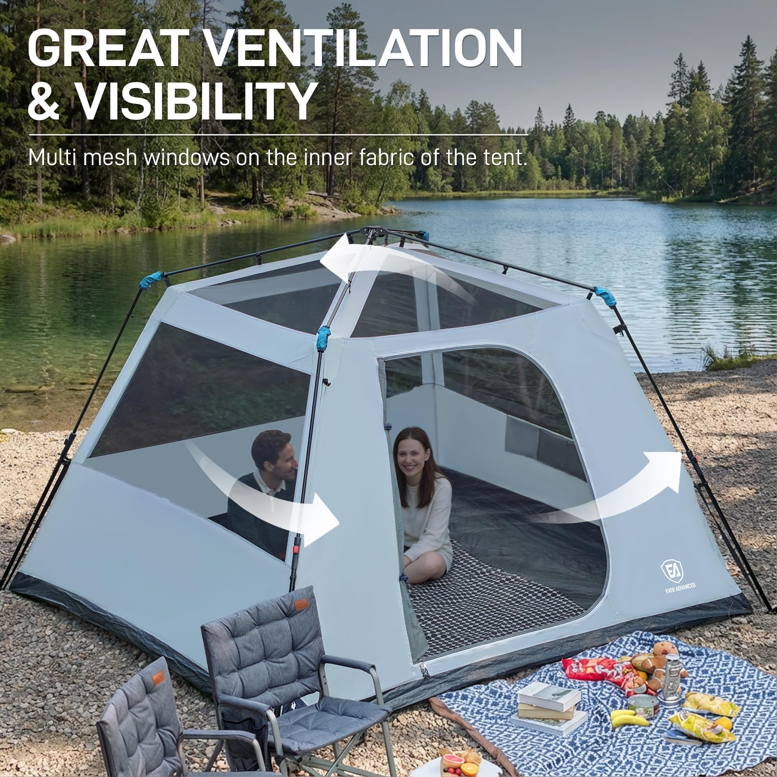 6-Person Blackout Cabin Tent