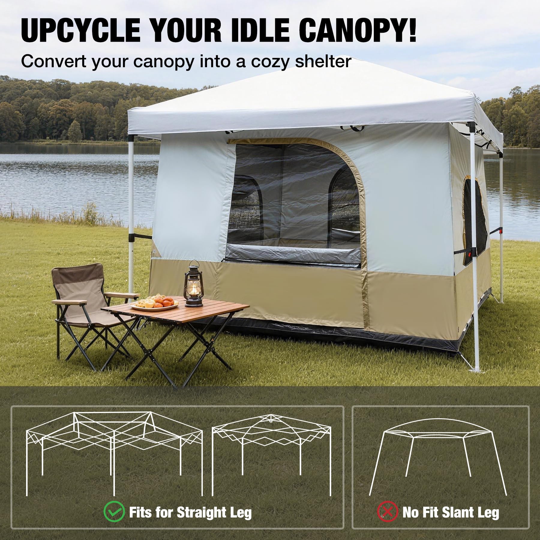 4-6 Person Canopy Inner Camping Tent