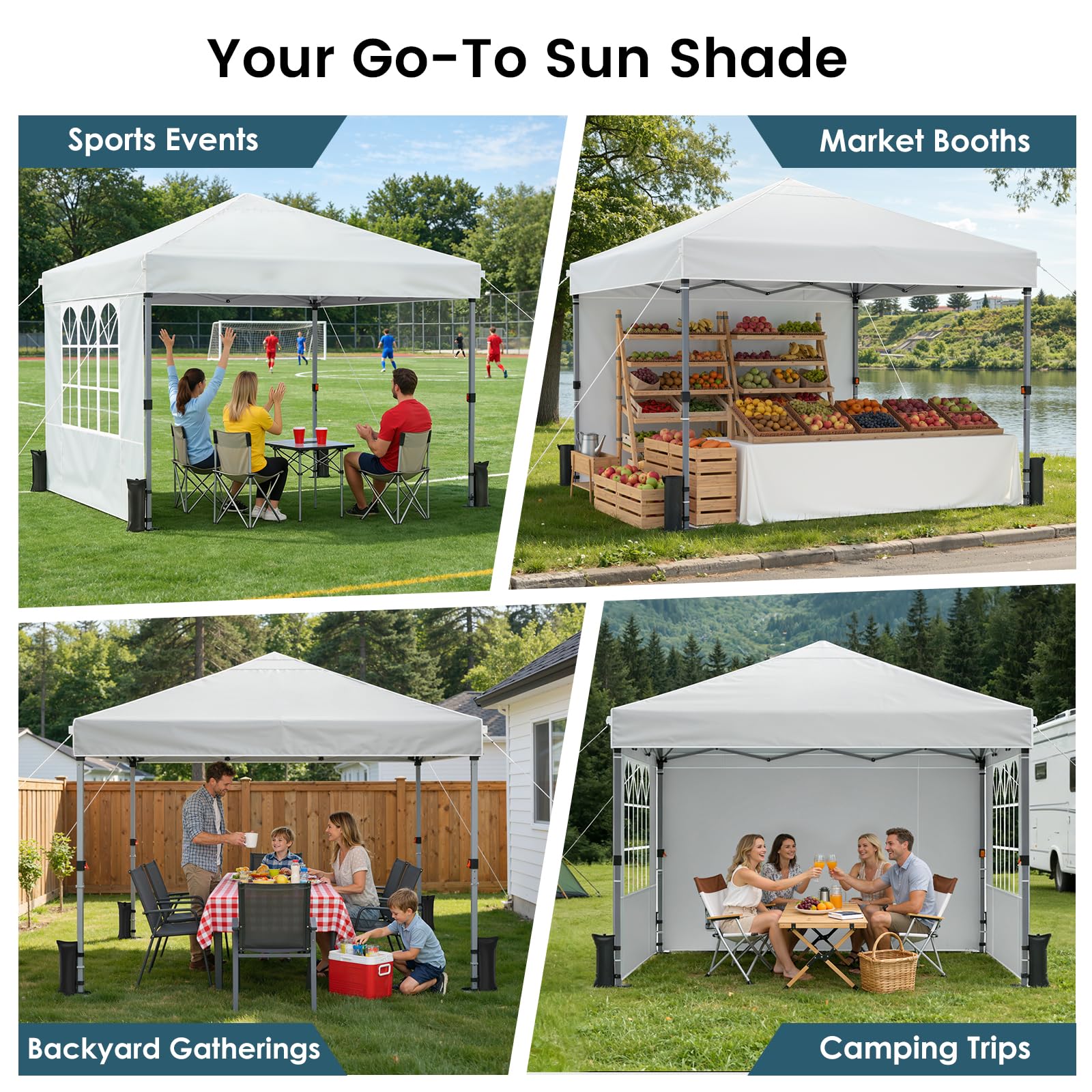 10x10 One-Push Pop Up Canopy Tent