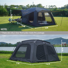8-10 Person 2-Room Family Cabin Tent Waterproof