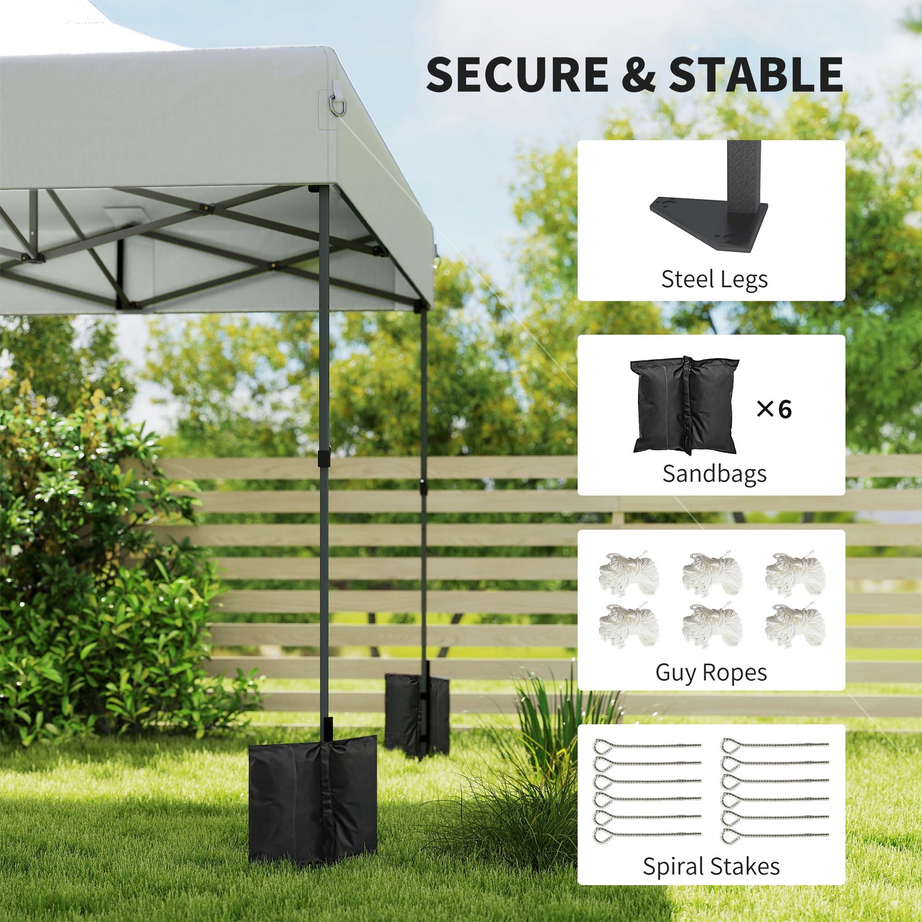 10x20 Heavy Duty Pop Up Canopy Tent