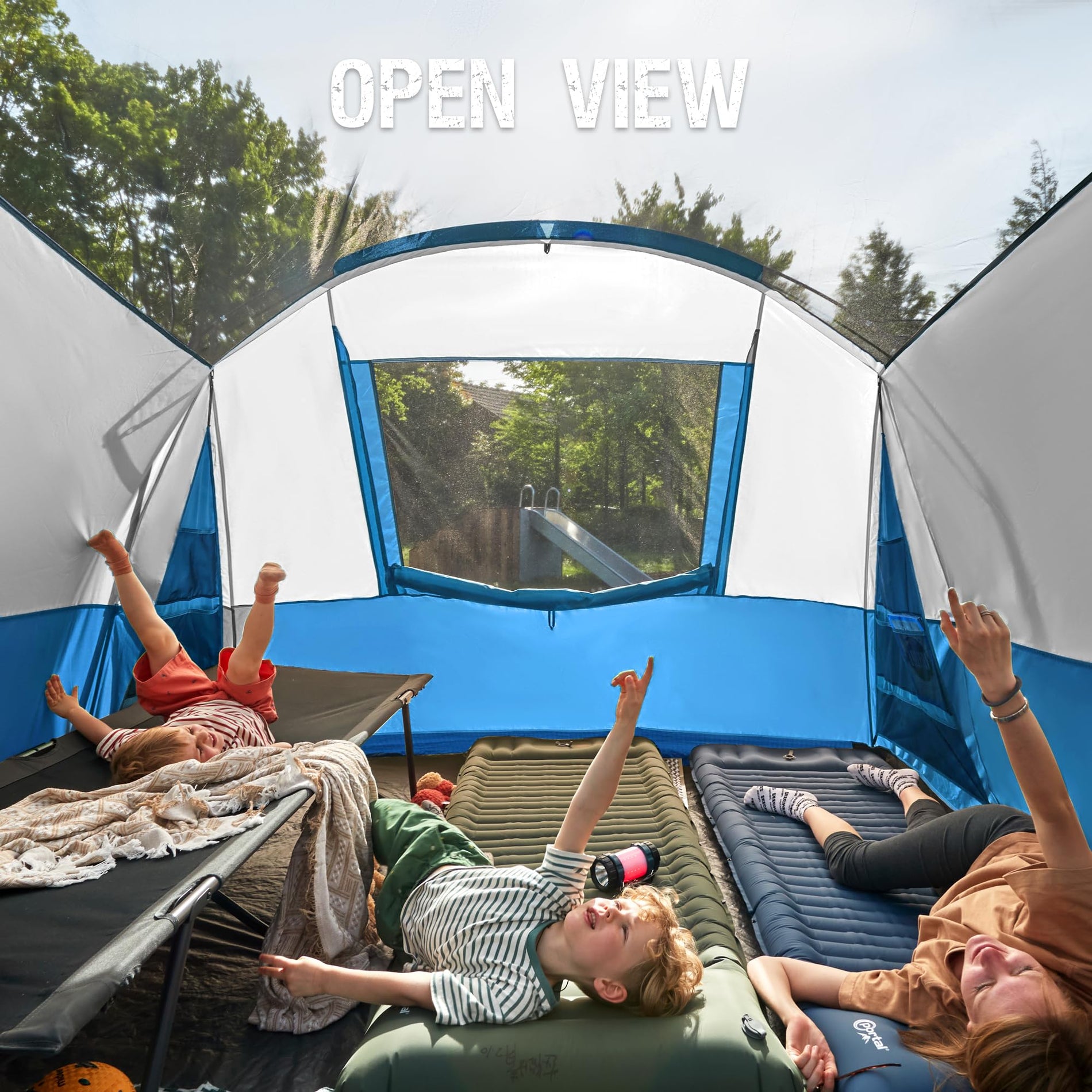 6-10 Person Family Camping Tent with Screen Room