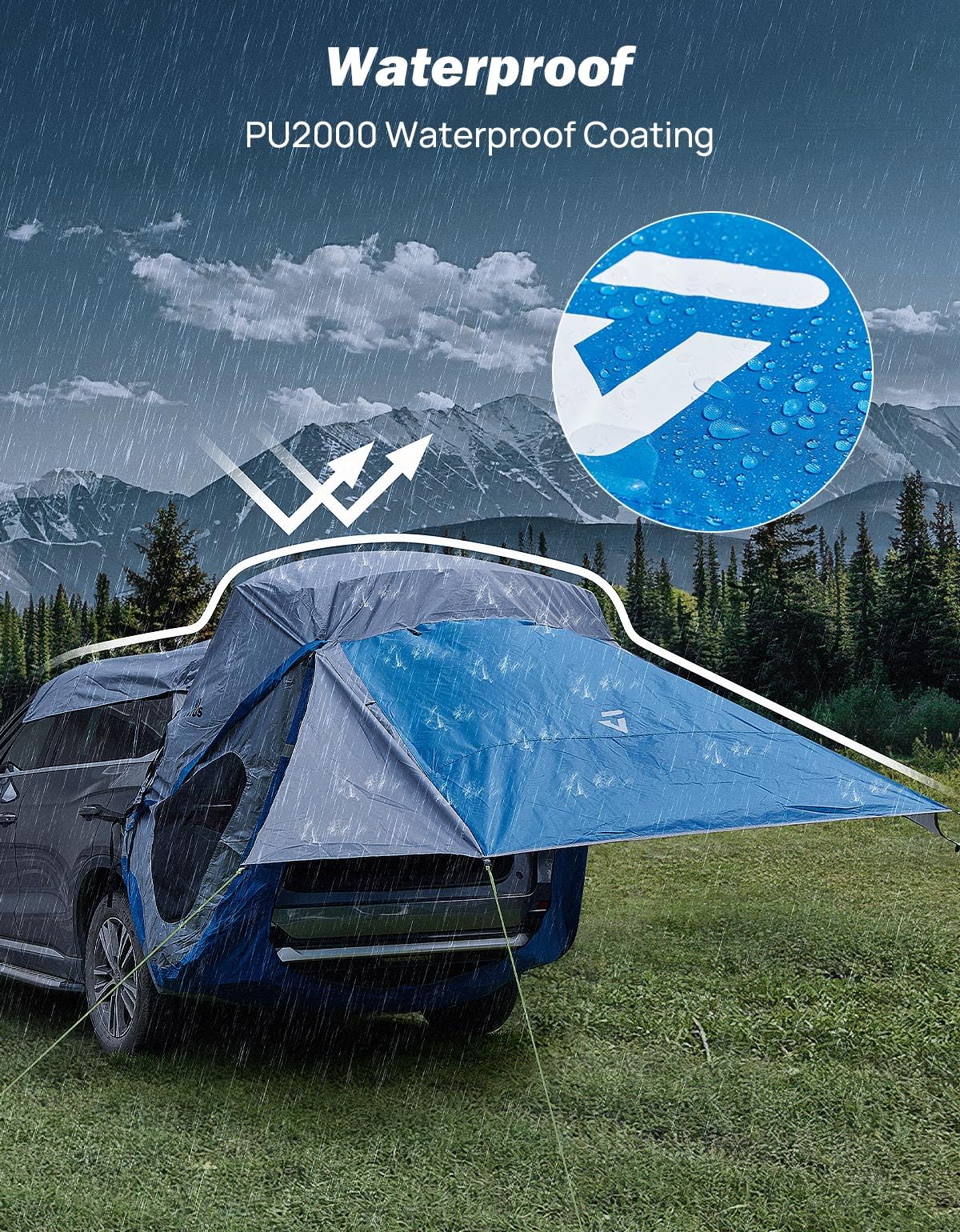 SUV Tailgate Tent with Awning Shade